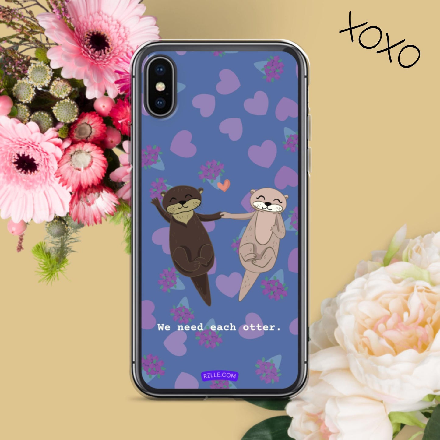 Cute Otters Clear Phone Case for iPhone®