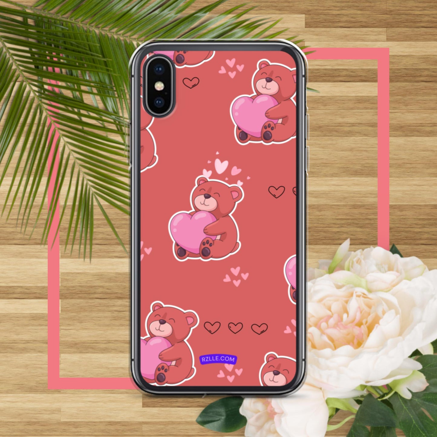 Bear Hug  Heart Clear Phone Case for iPhone®