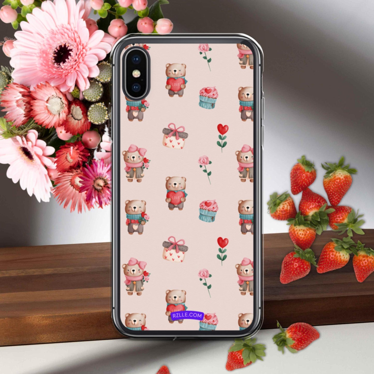 Cute Valentine Bears Clear Phone Case for iPhone®