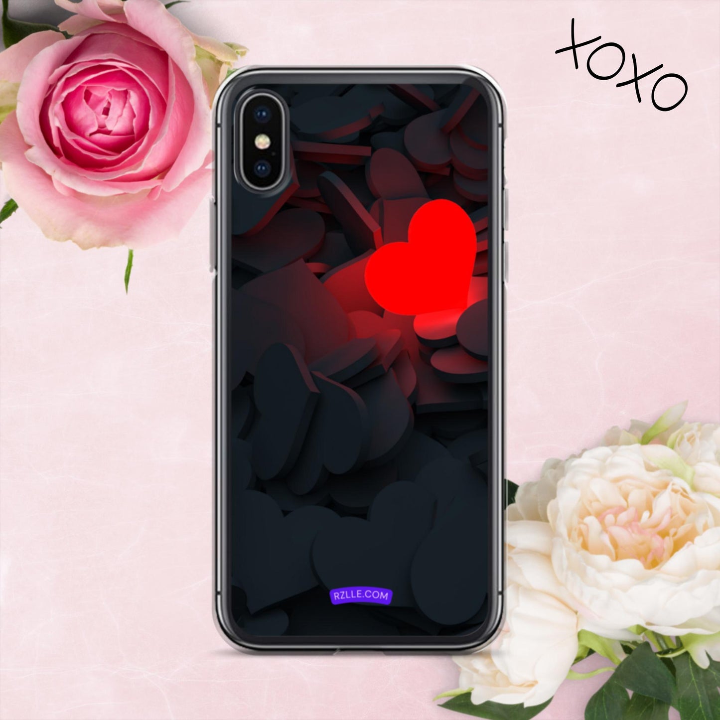 Glowing Heart Clear Phone Case for iPhone®