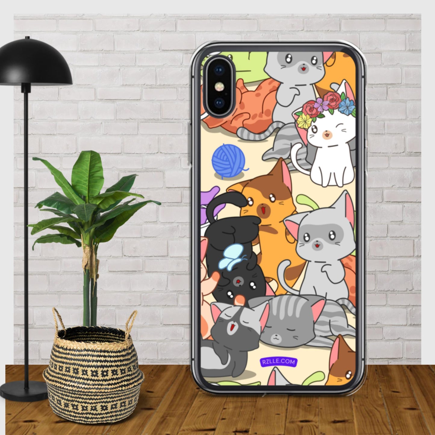 Cute Kawaii Cats Clear Case for iPhone®