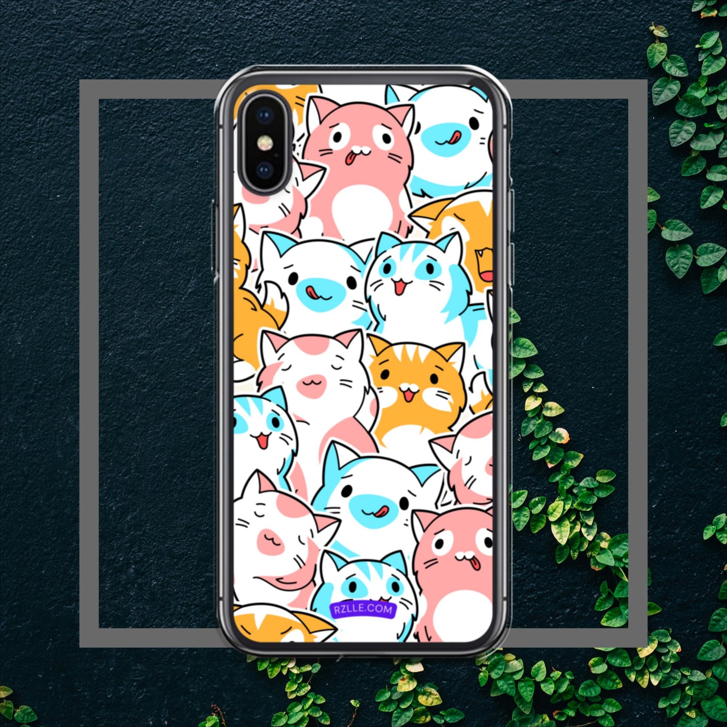 Cartoon Cats Clear Case for iPhone®