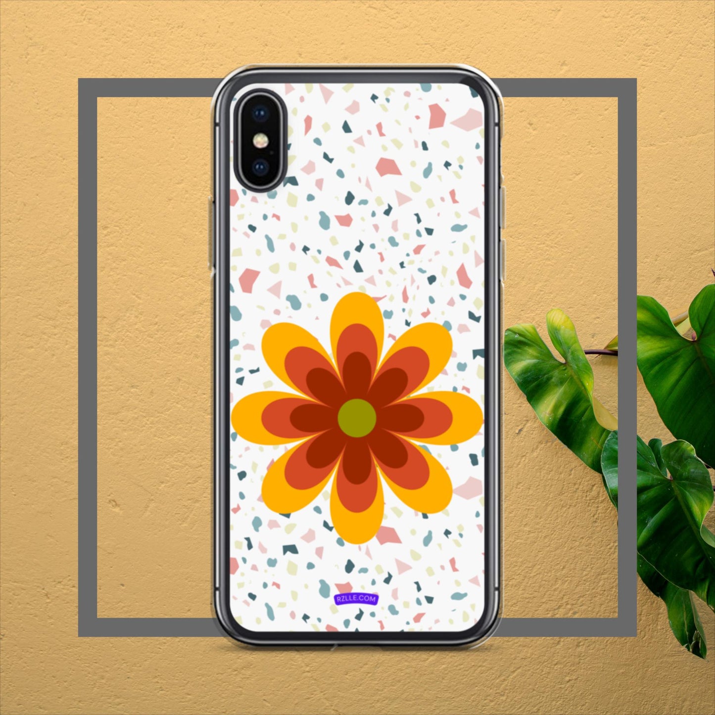 Big Retro Flower Clear Case for iPhone®