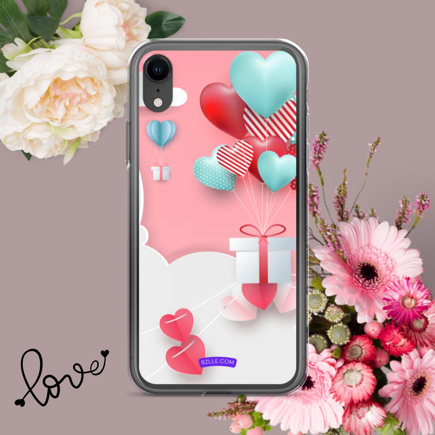 Hearts & Gifts Clear Phone Case for iPhone®