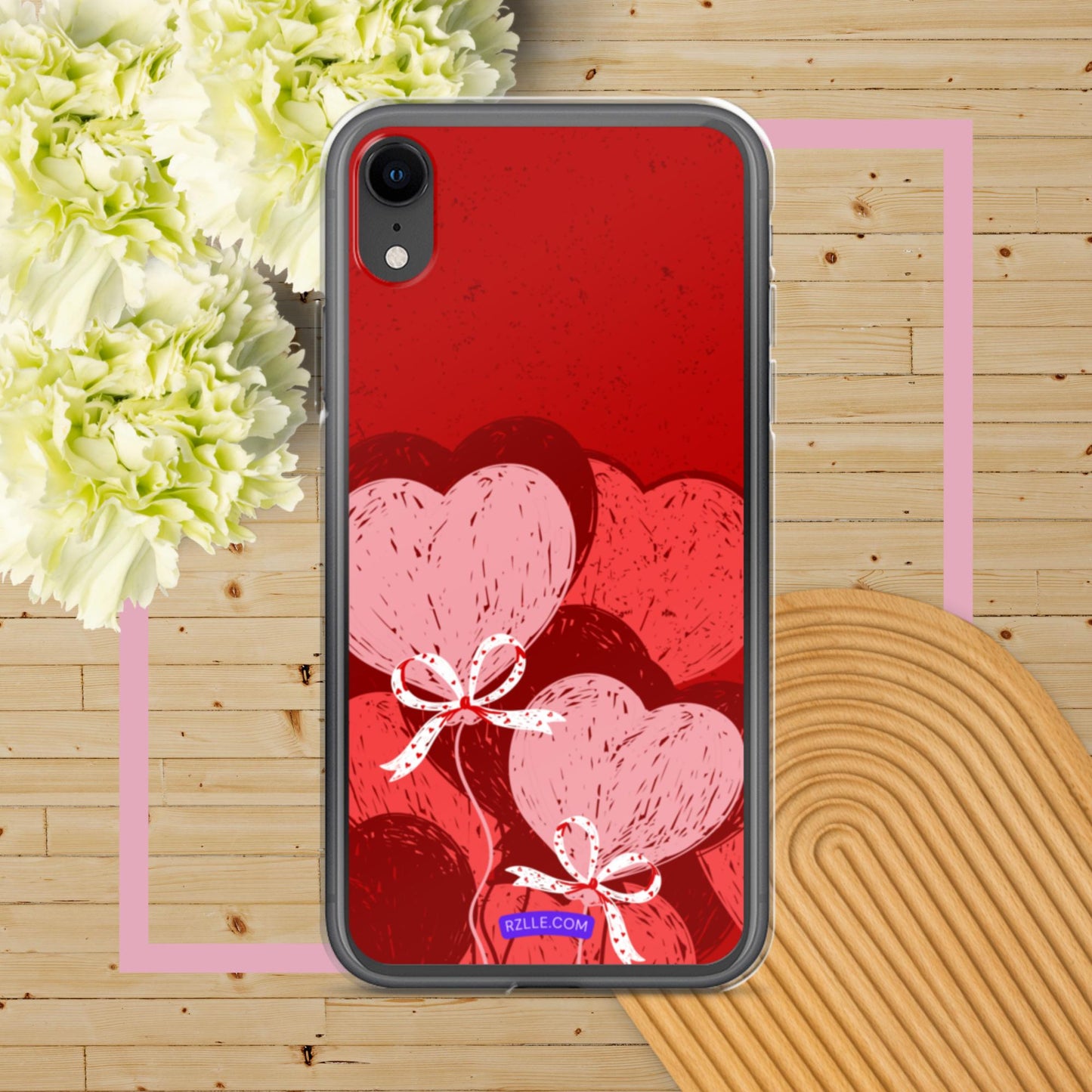 Hearts With Bows Clear Phone Case for iPhone®