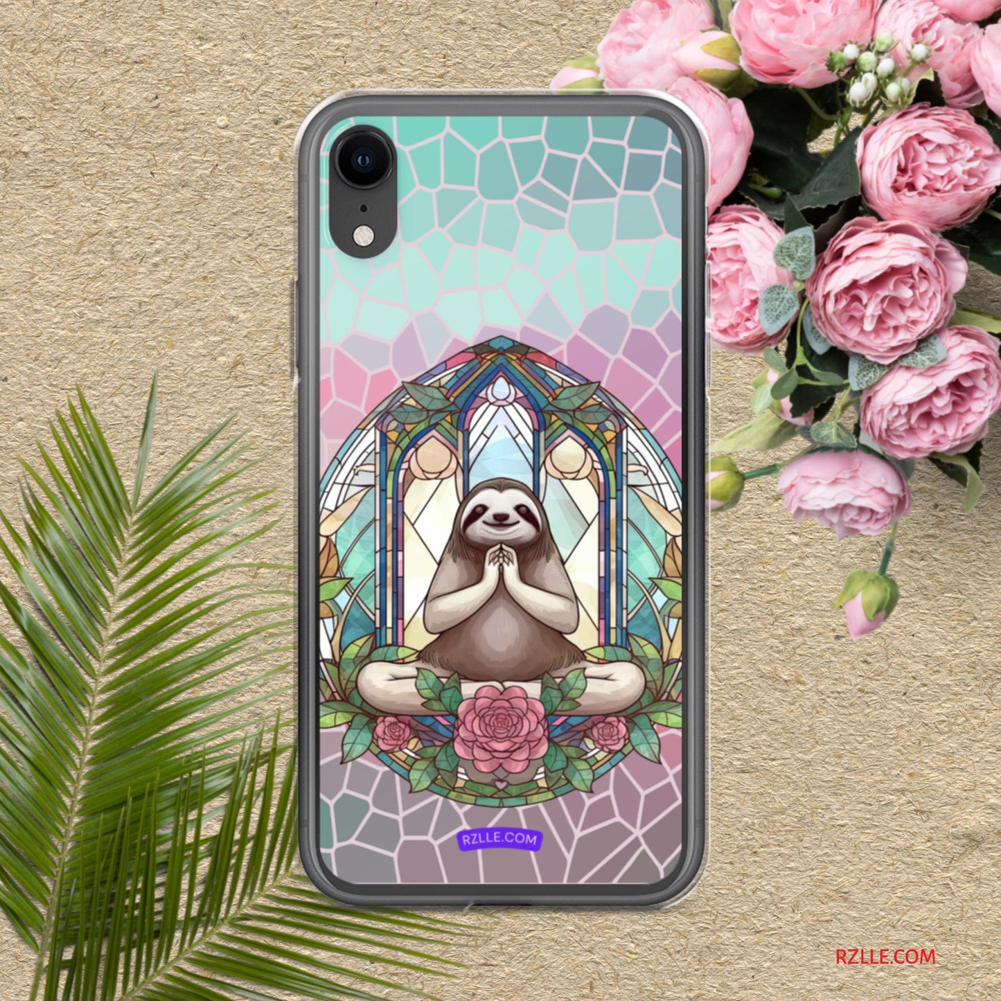 Sloth Stained Glass Clear Phone Case for iPhone®