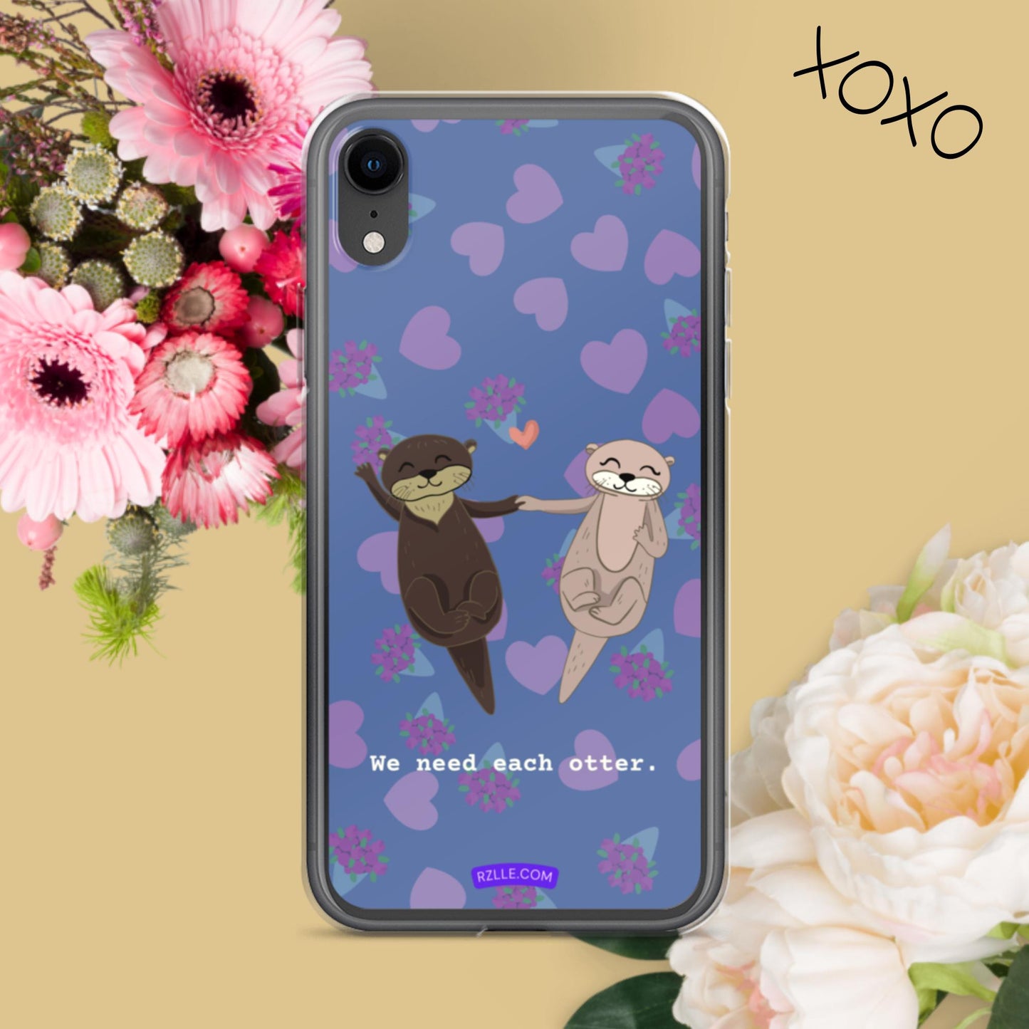 Cute Otters Clear Phone Case for iPhone®