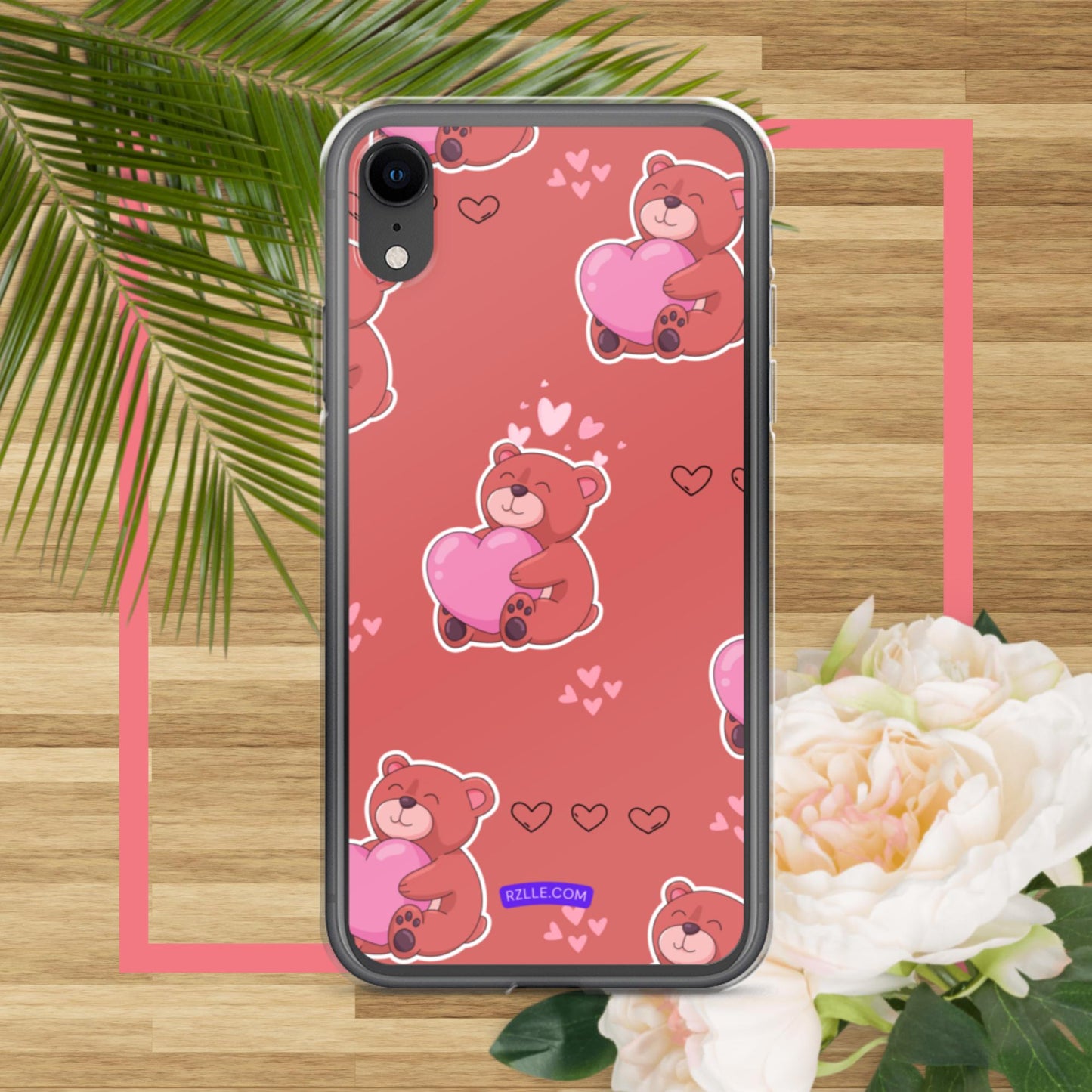 Bear Hug  Heart Clear Phone Case for iPhone®