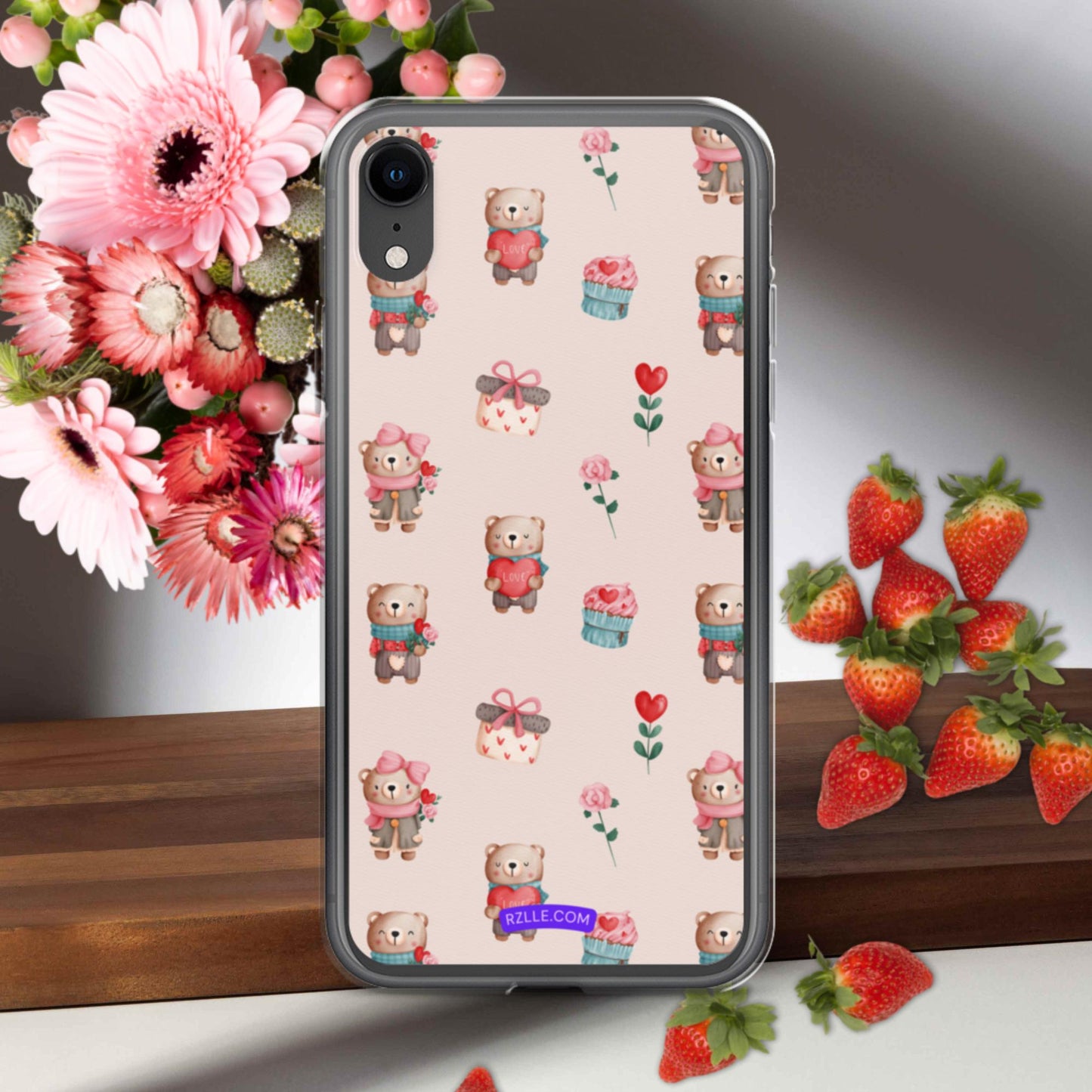 Cute Valentine Bears Clear Phone Case for iPhone®