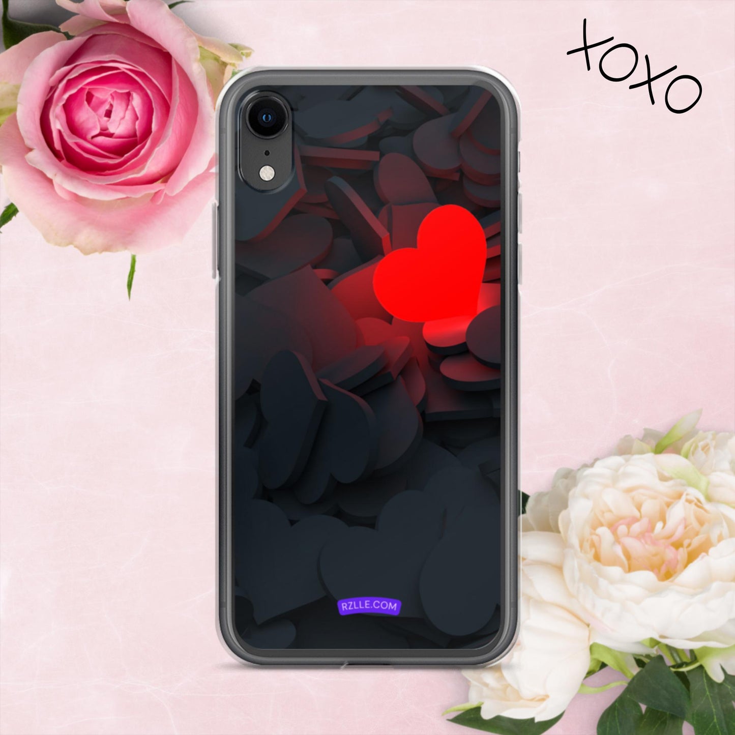 Glowing Heart Clear Phone Case for iPhone®