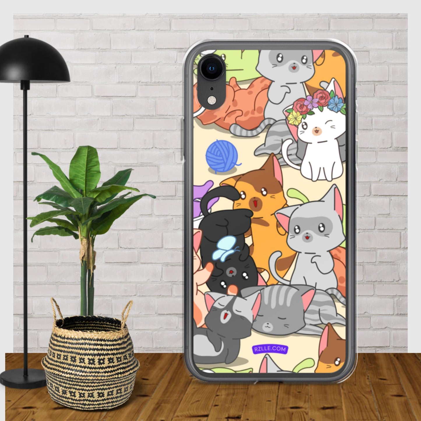 Cute Kawaii Cats Clear Case for iPhone®