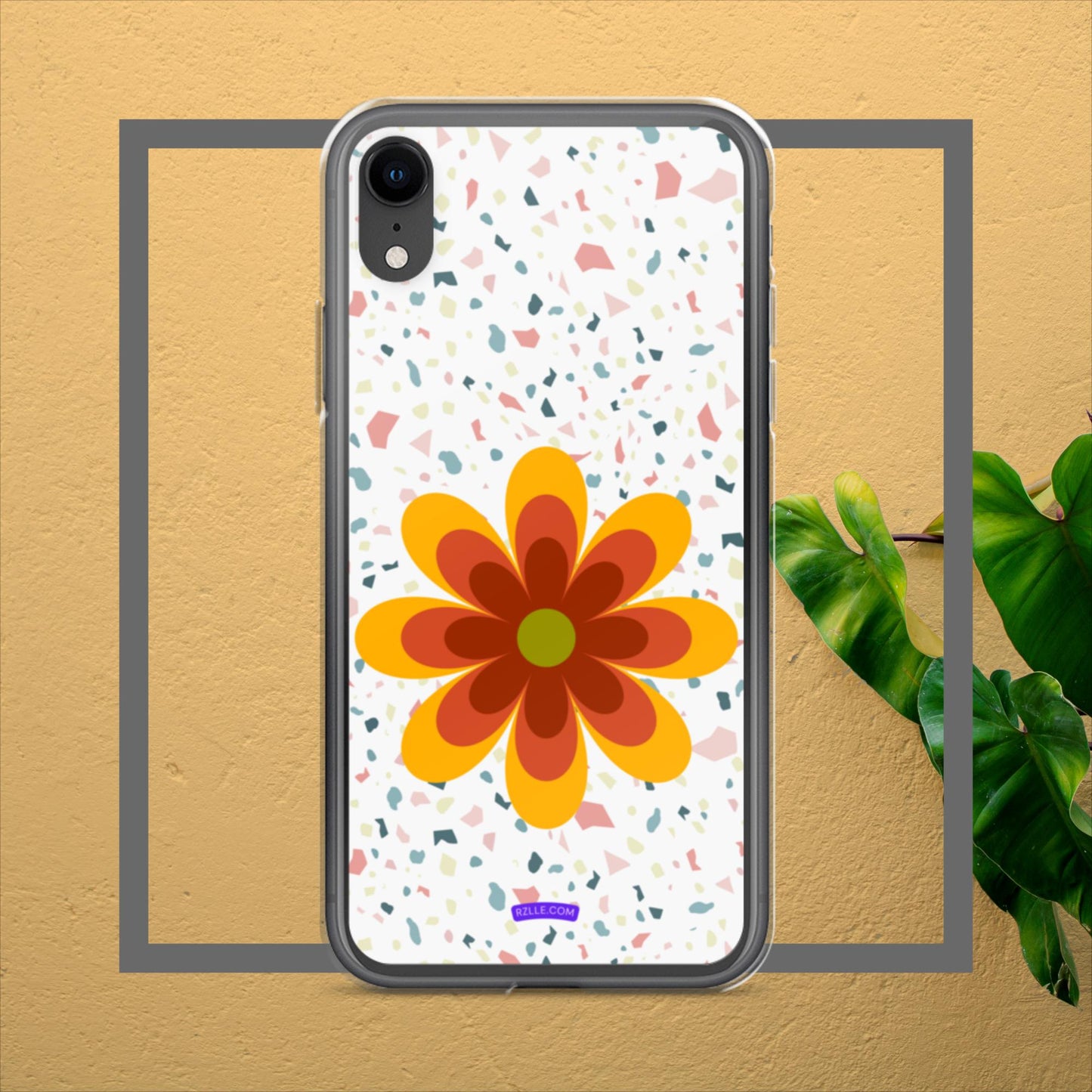 Big Retro Flower Clear Case for iPhone®