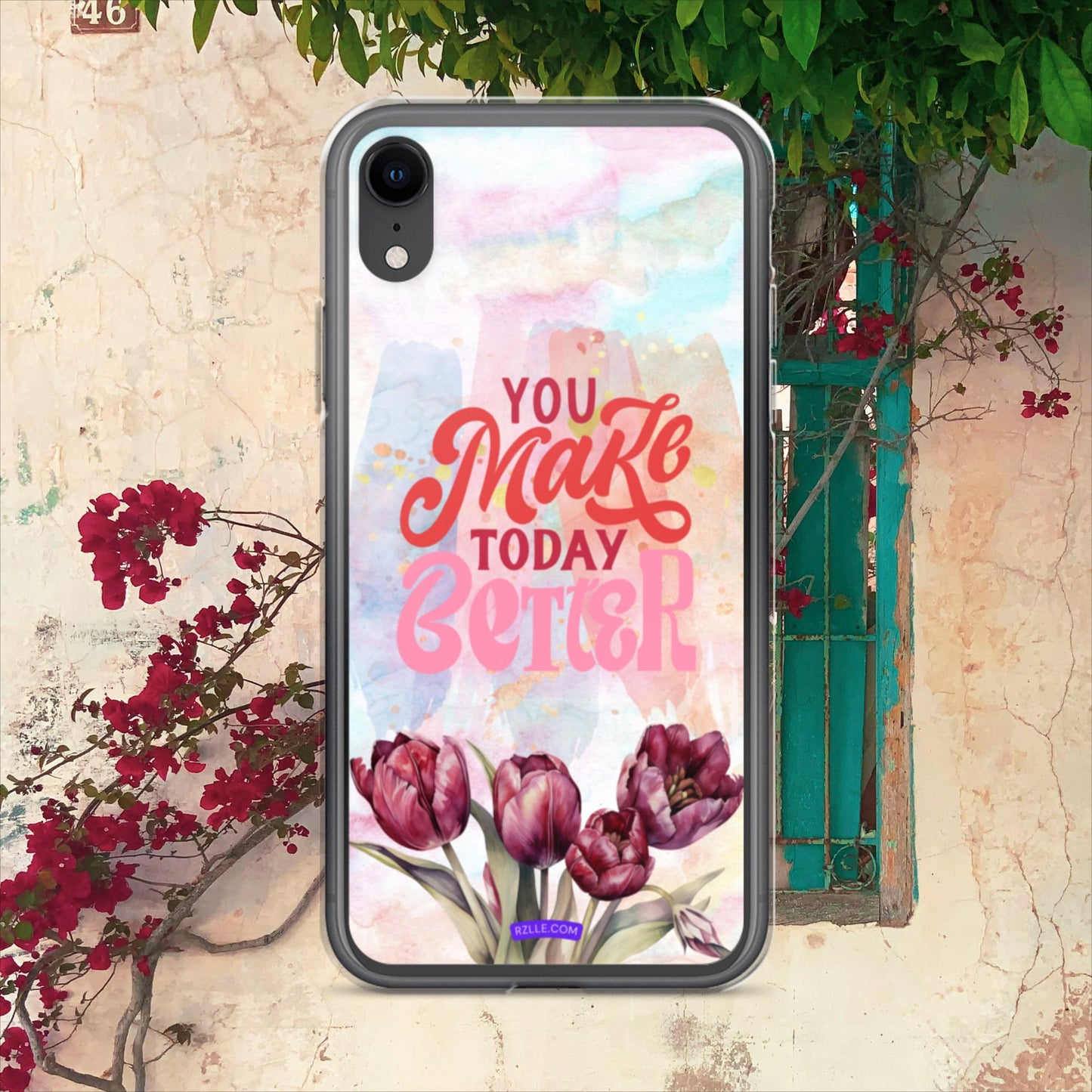 Tulips Flower In Watercolor Clear Case for iPhone®