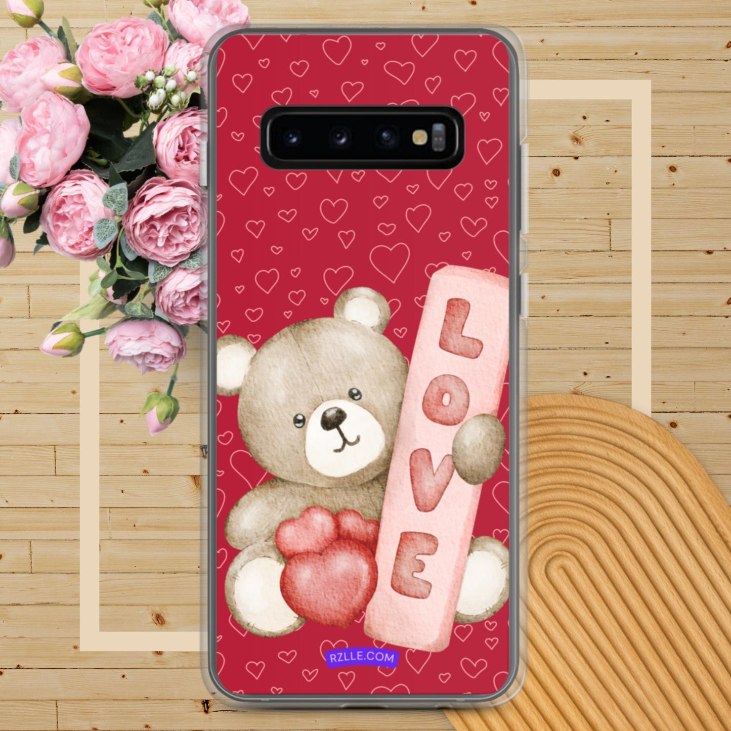 Bear Love & Hearts Samsung® Galaxy Clear Phone Case