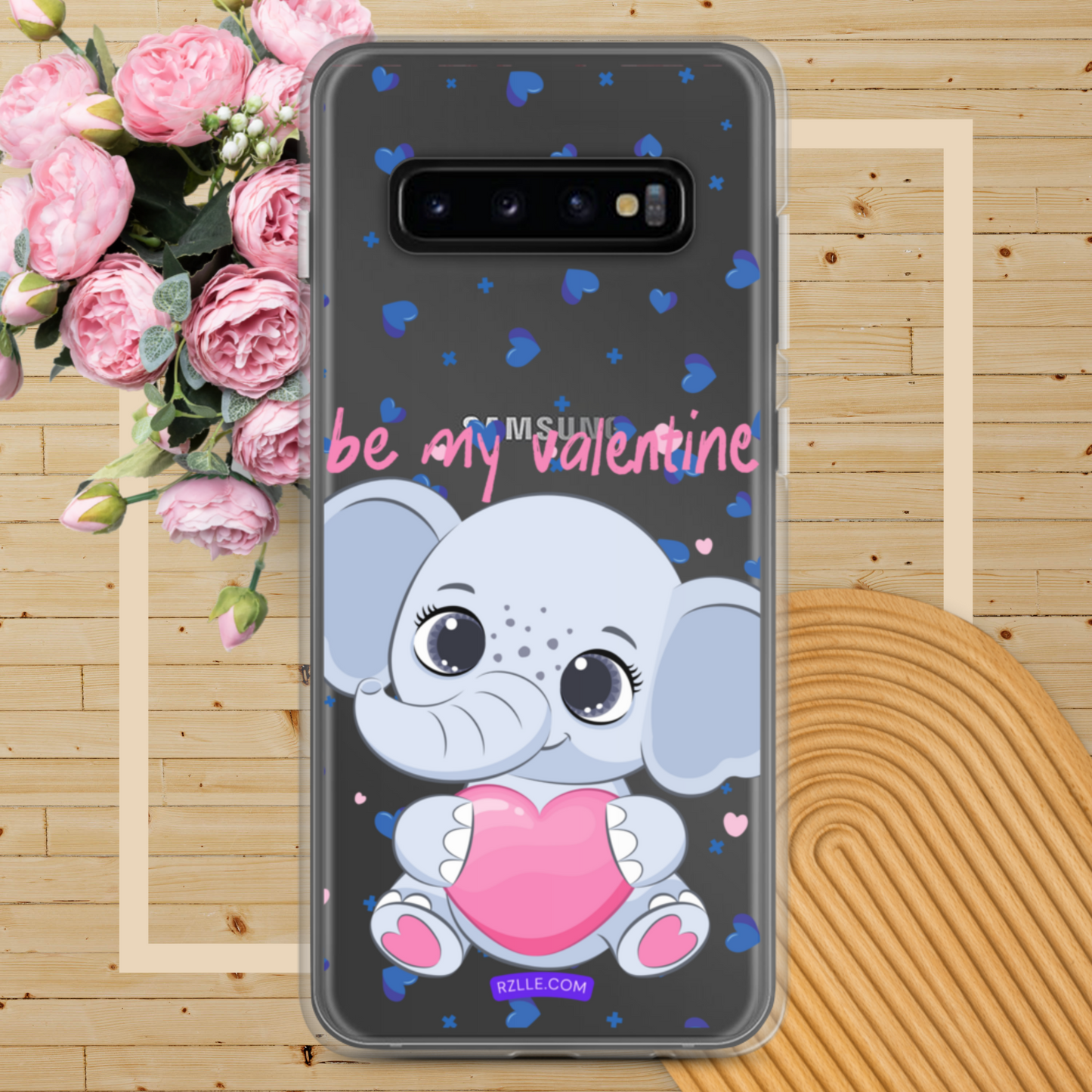 Cute Elephant Be My Valentine Samsung® Galaxy Clear Phone Case