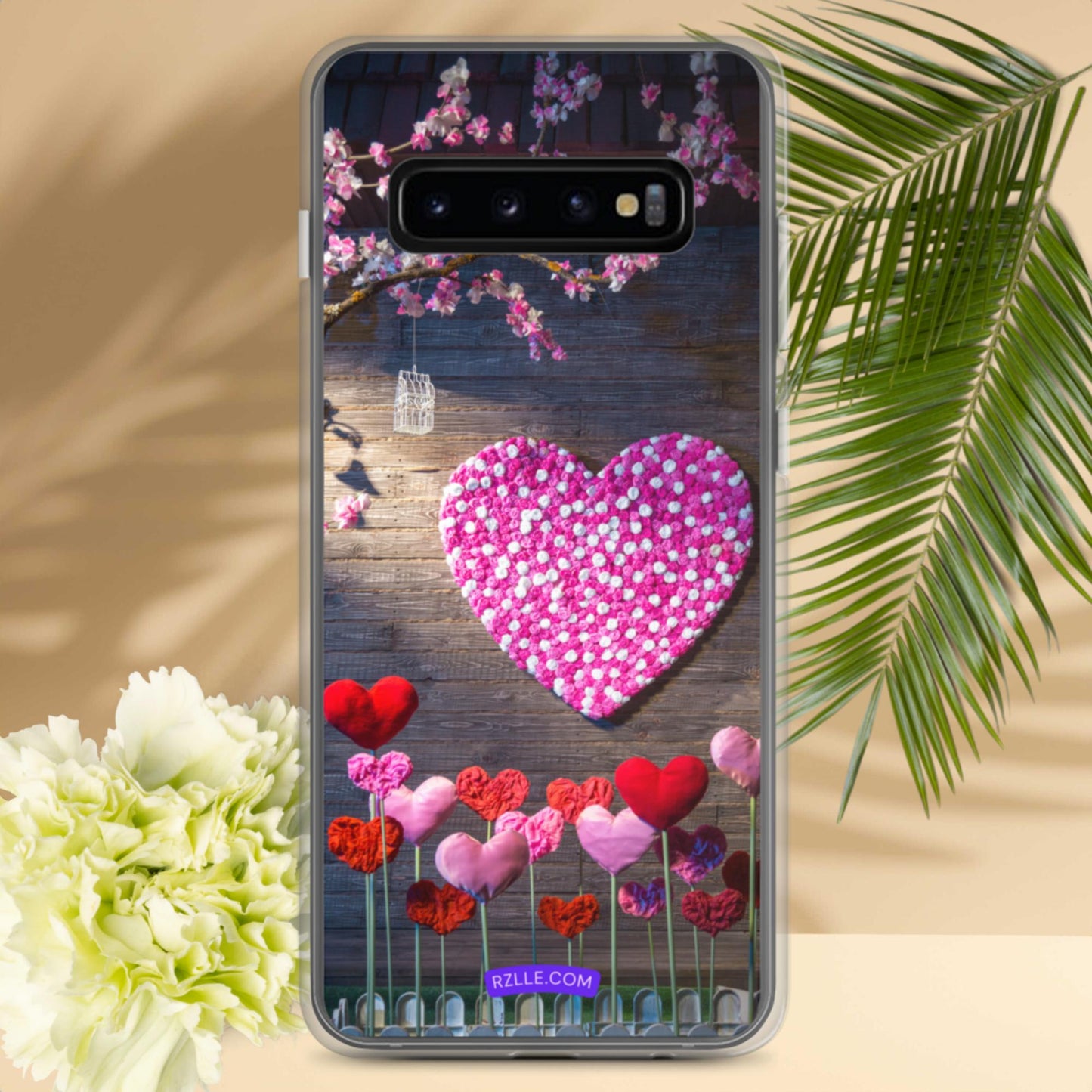 Red & Pink Hearts Samsung® Galaxy Clear Phone Case