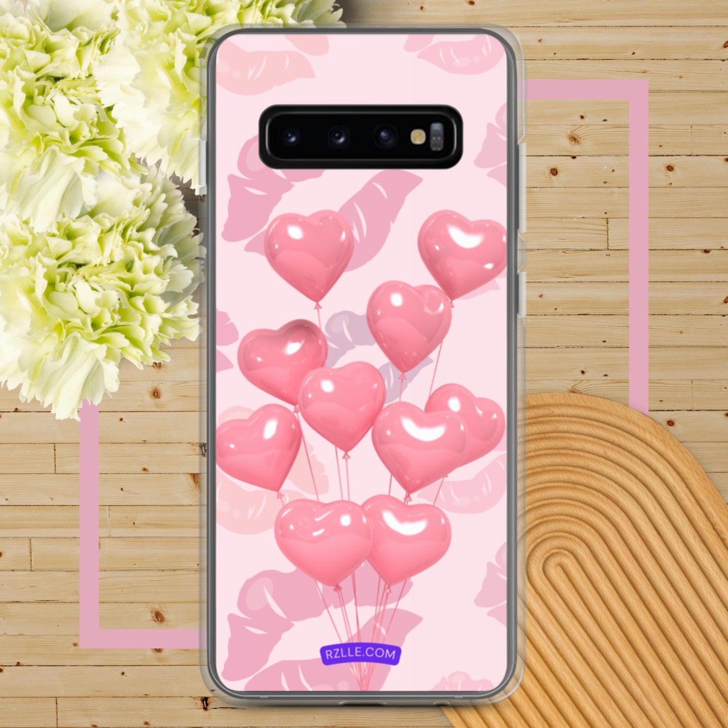 Pink Balloon Hearts Samsung® Galaxy Clear Phone Case