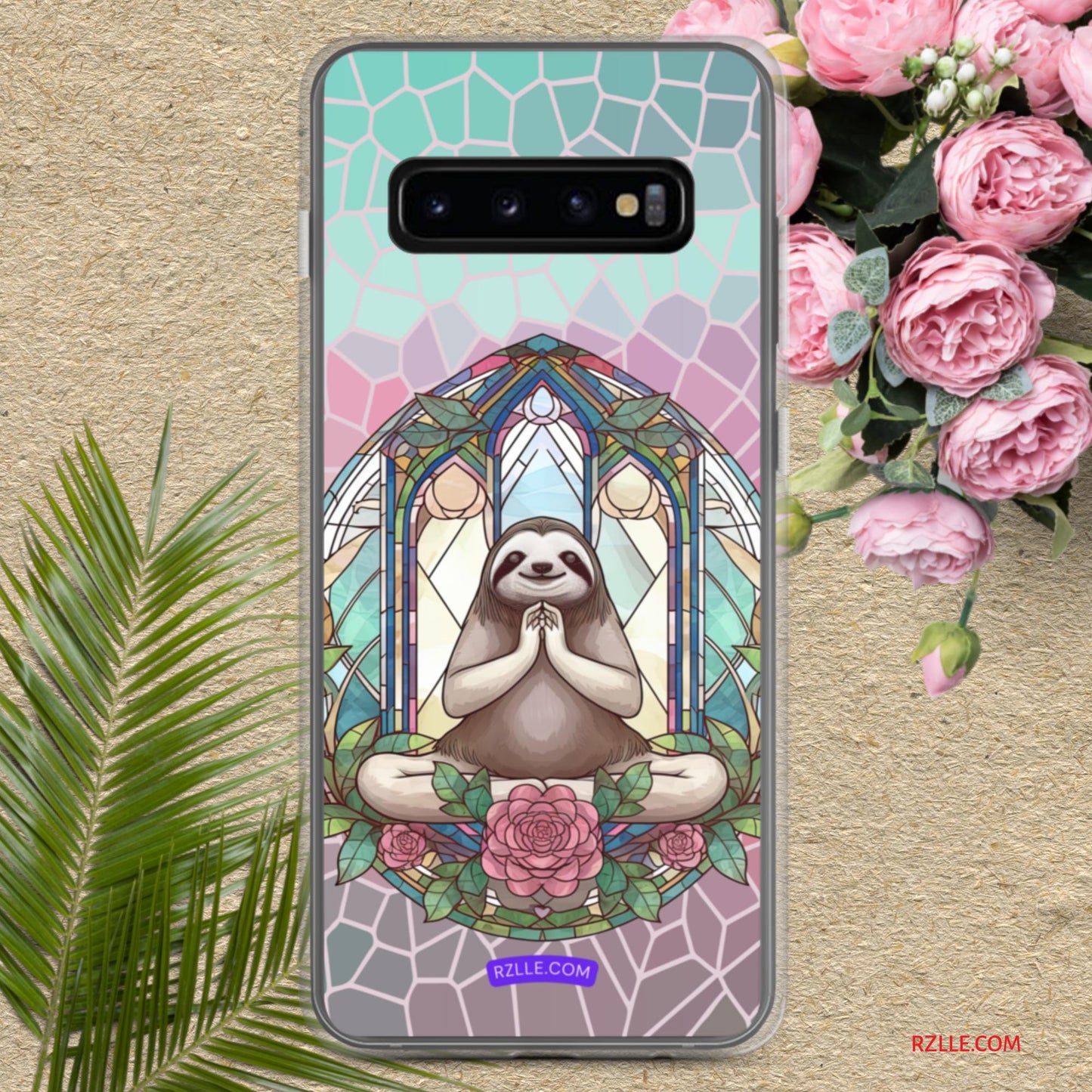 Sloth Stained Glass Samsung® Galaxy Clear Phone Case