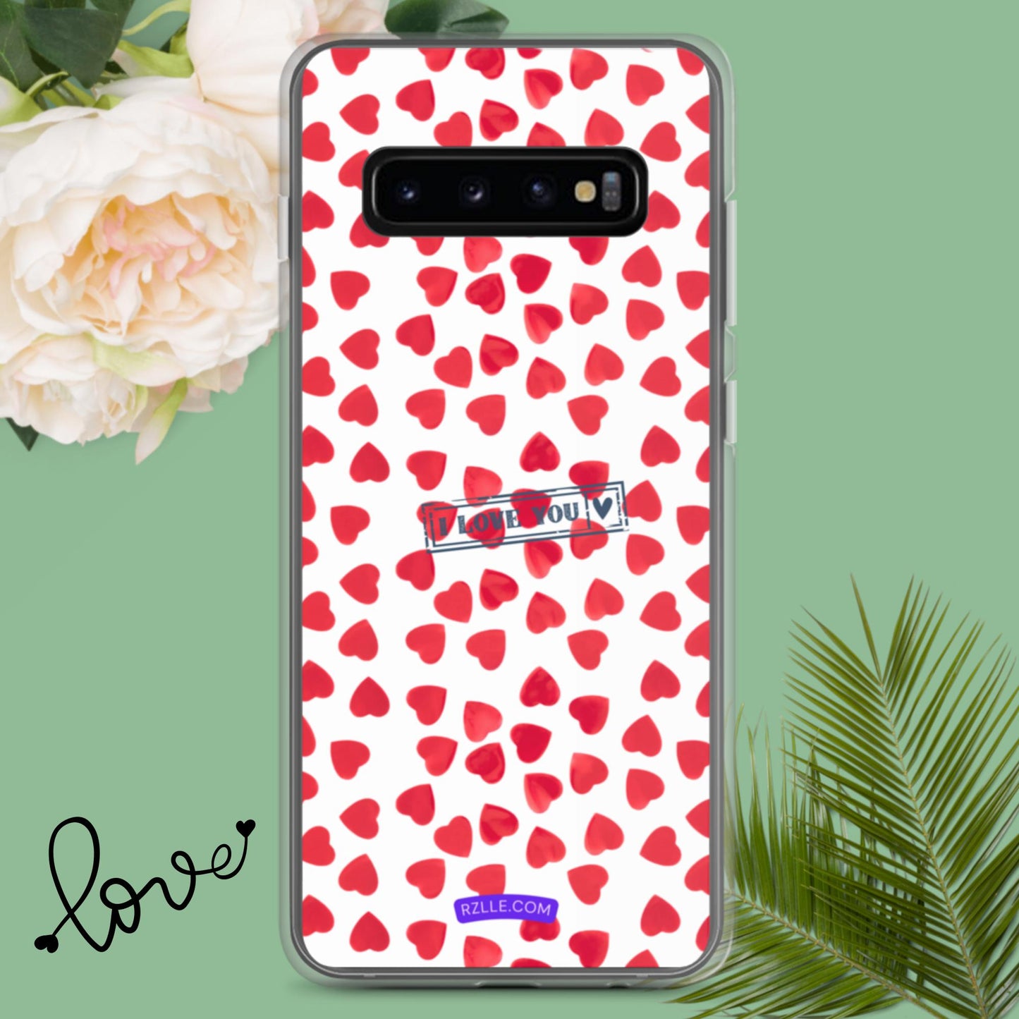 Little Red Hearts Samsung® Galaxy Clear Phone Case