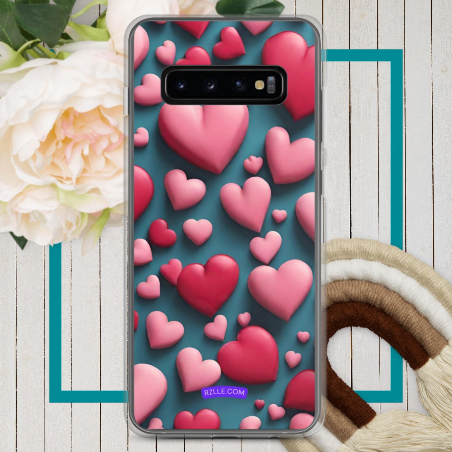 Clay Hearts Samsung® Galaxy Clear Phone Case