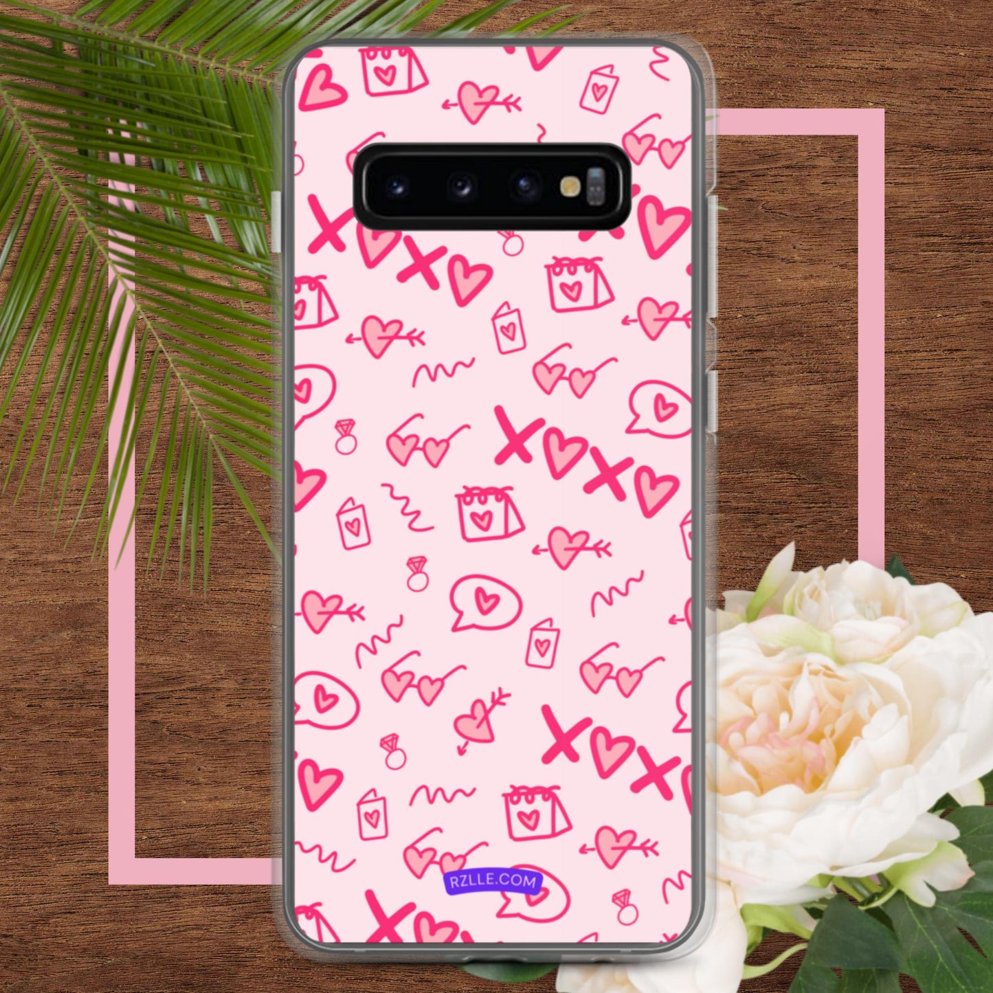 Hearts Doodle Samsung® Galaxy Clear Phone Case