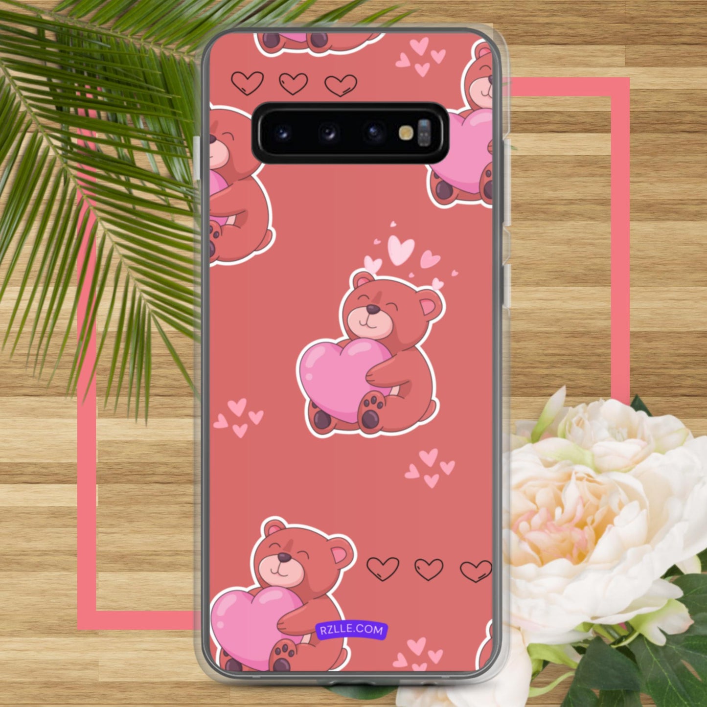 Bear Hug Heart Samsung® Galaxy Clear Phone Case