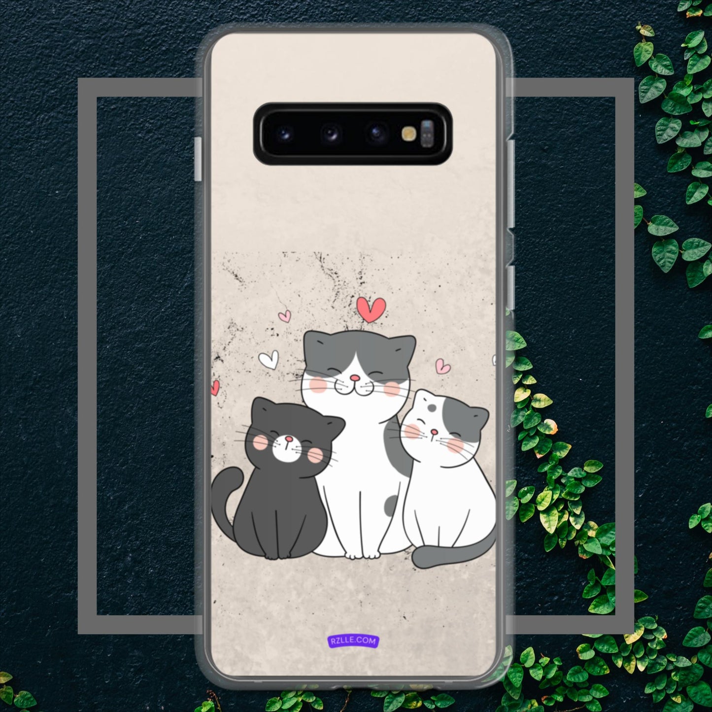 Cute Trio Cats Clear Case for Samsung Galaxy Phones