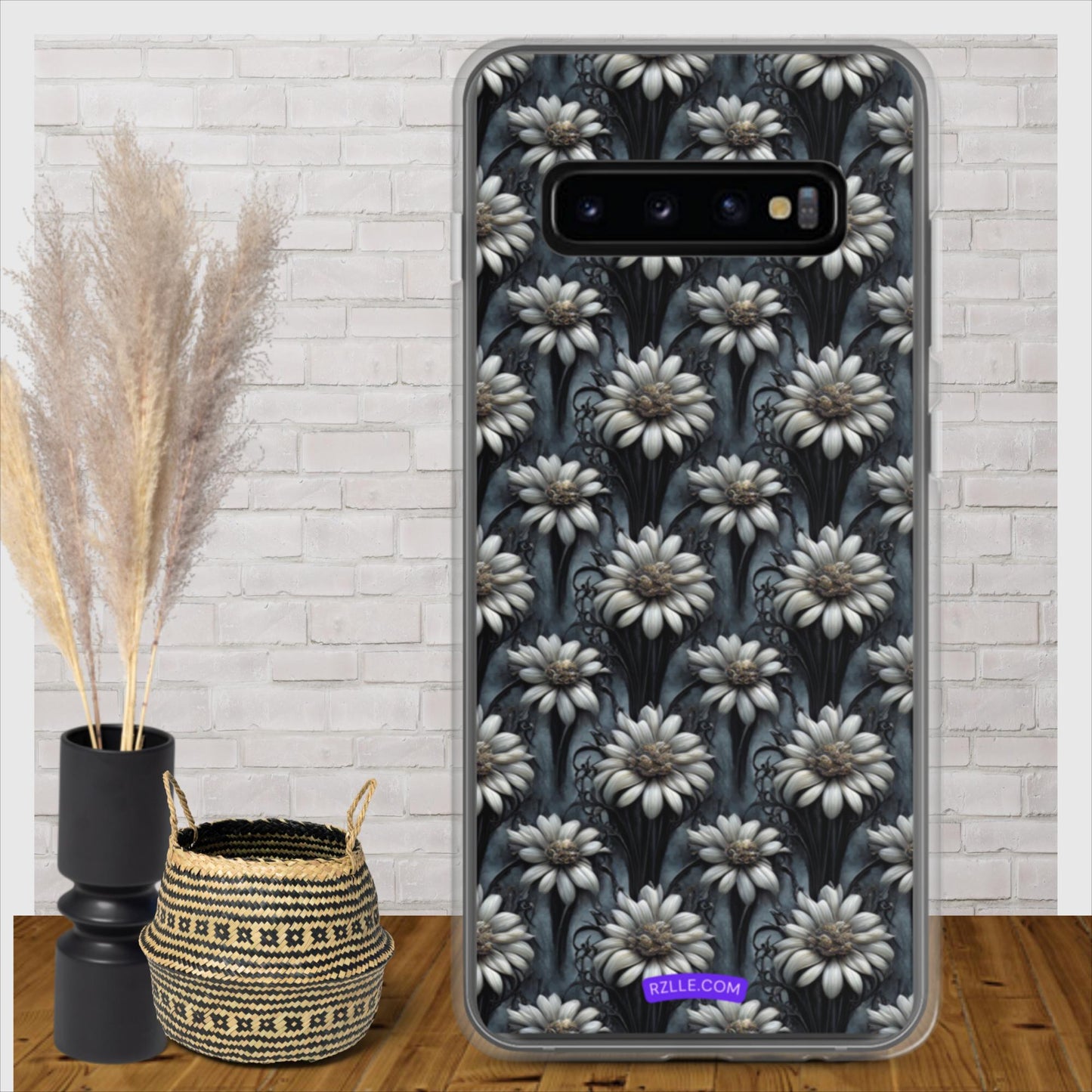 Gothic Flowers Pattern Clear Case for Samsung®