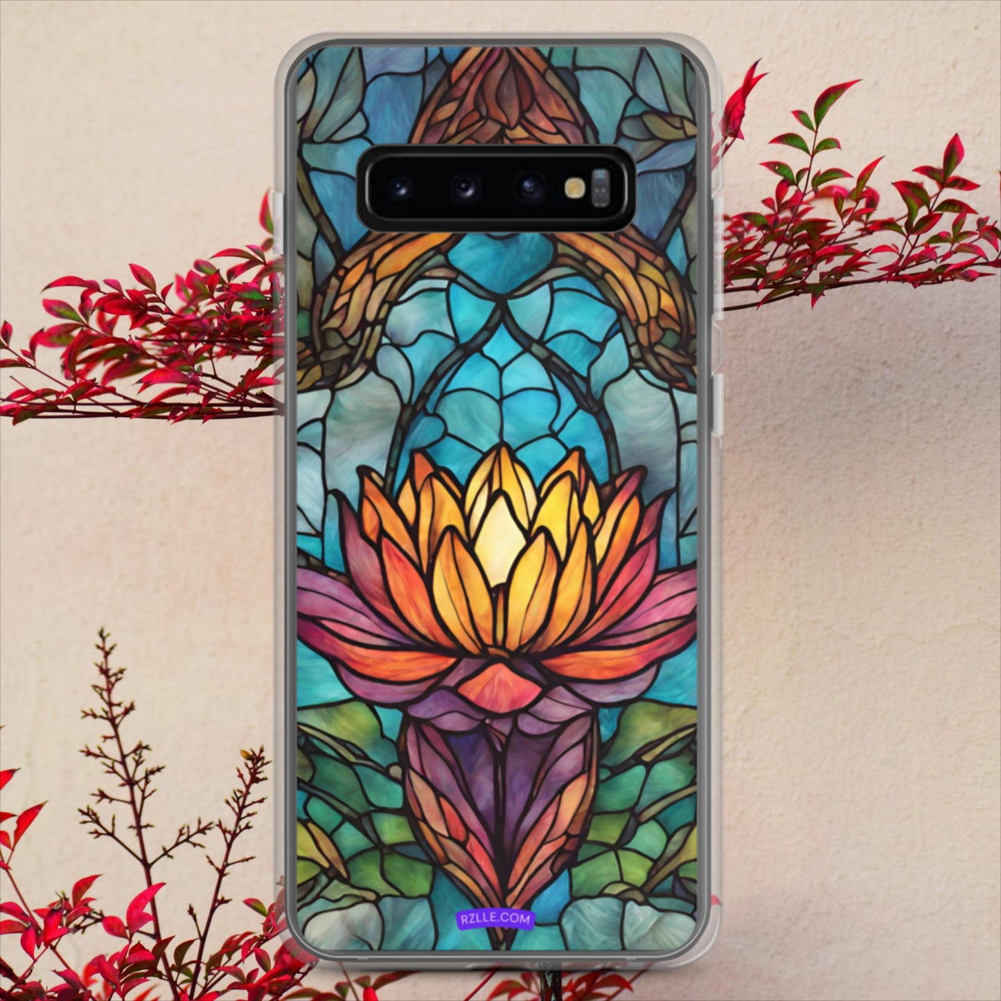 Stained Glass Lotus Flower Clear Case for Samsung®