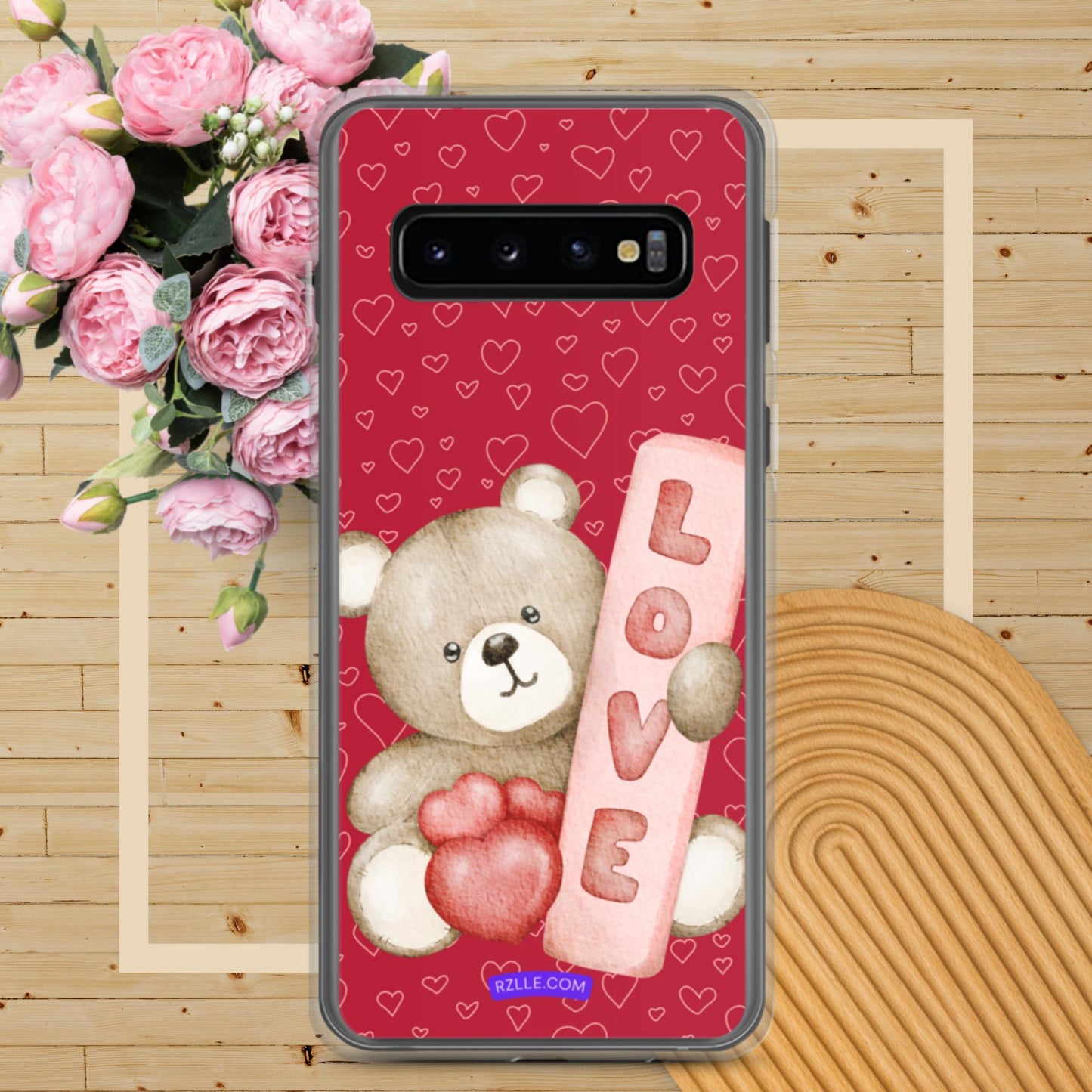 Bear Love & Hearts Samsung® Galaxy Clear Phone Case