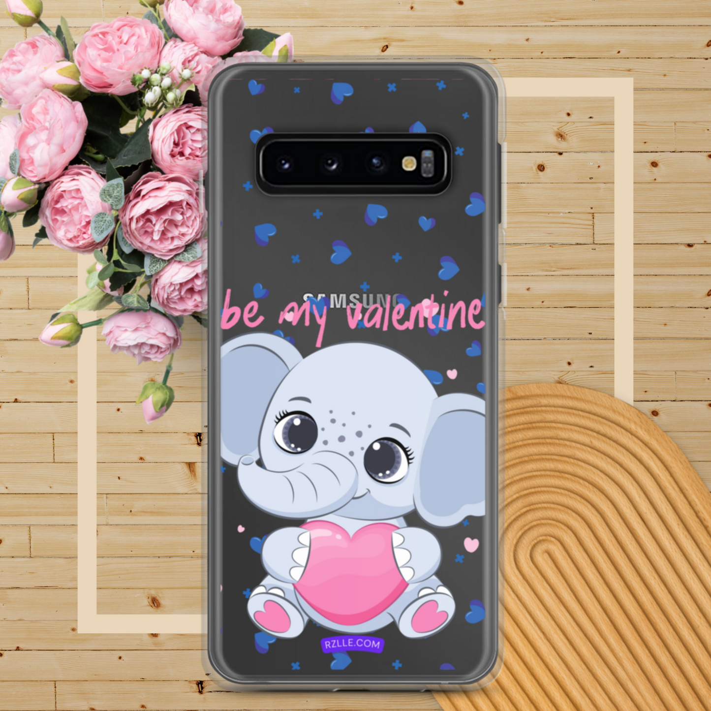 Cute Elephant Be My Valentine Samsung® Galaxy Clear Phone Case