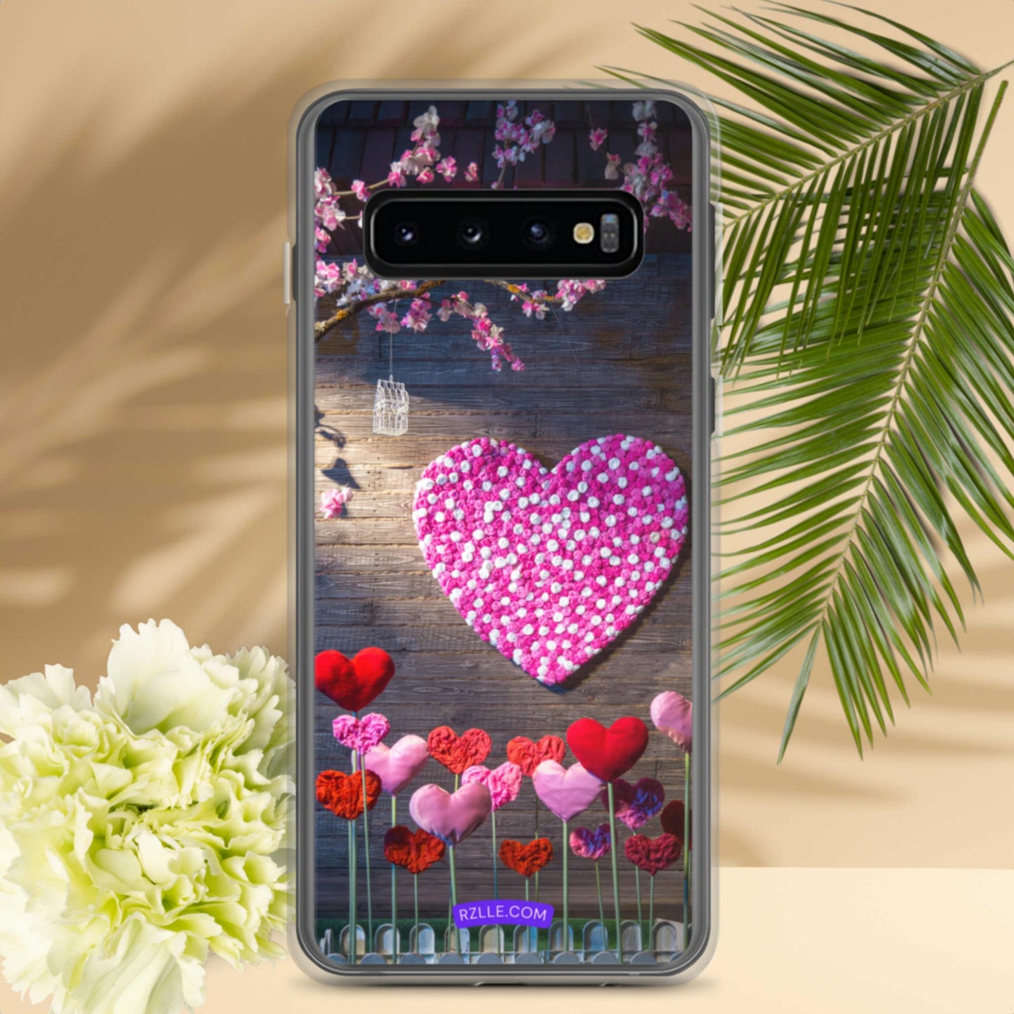 Red & Pink Hearts Samsung® Galaxy Clear Phone Case