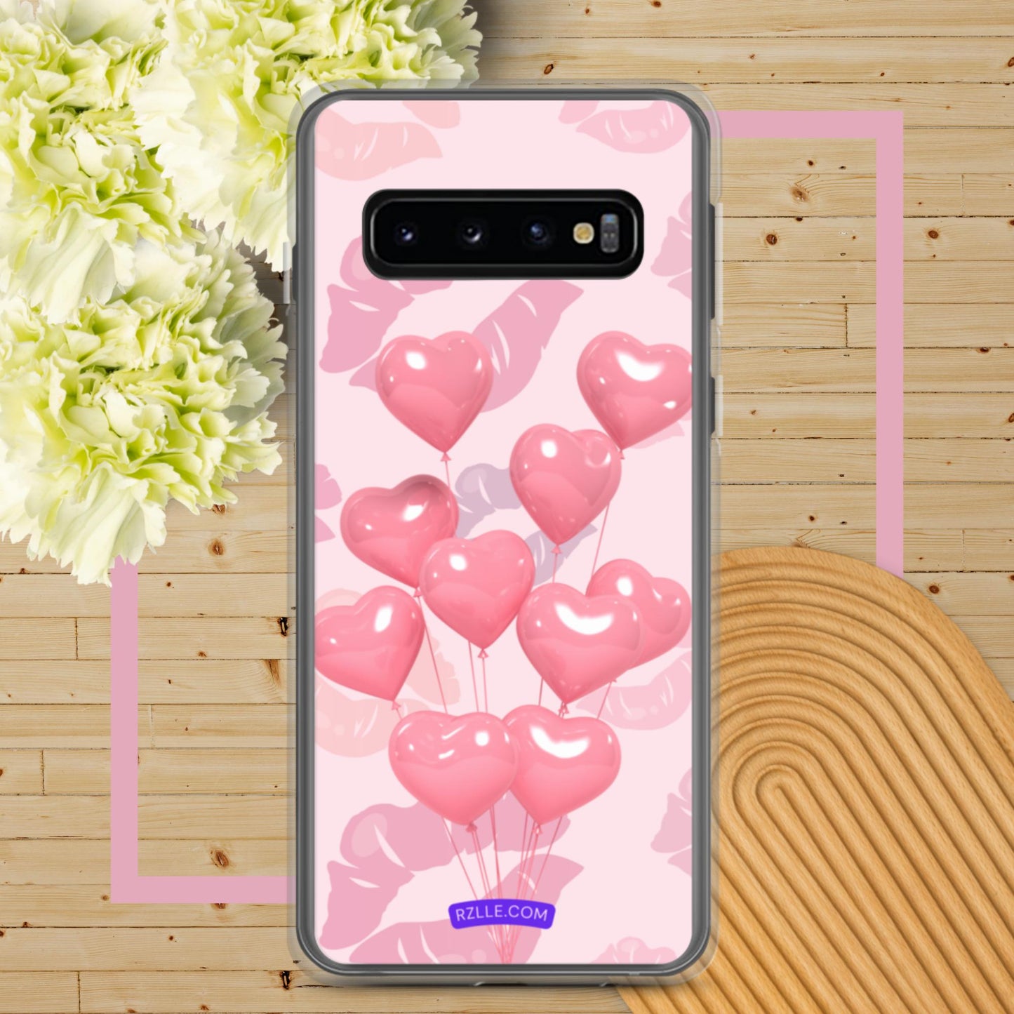 Pink Balloon Hearts Samsung® Galaxy Clear Phone Case