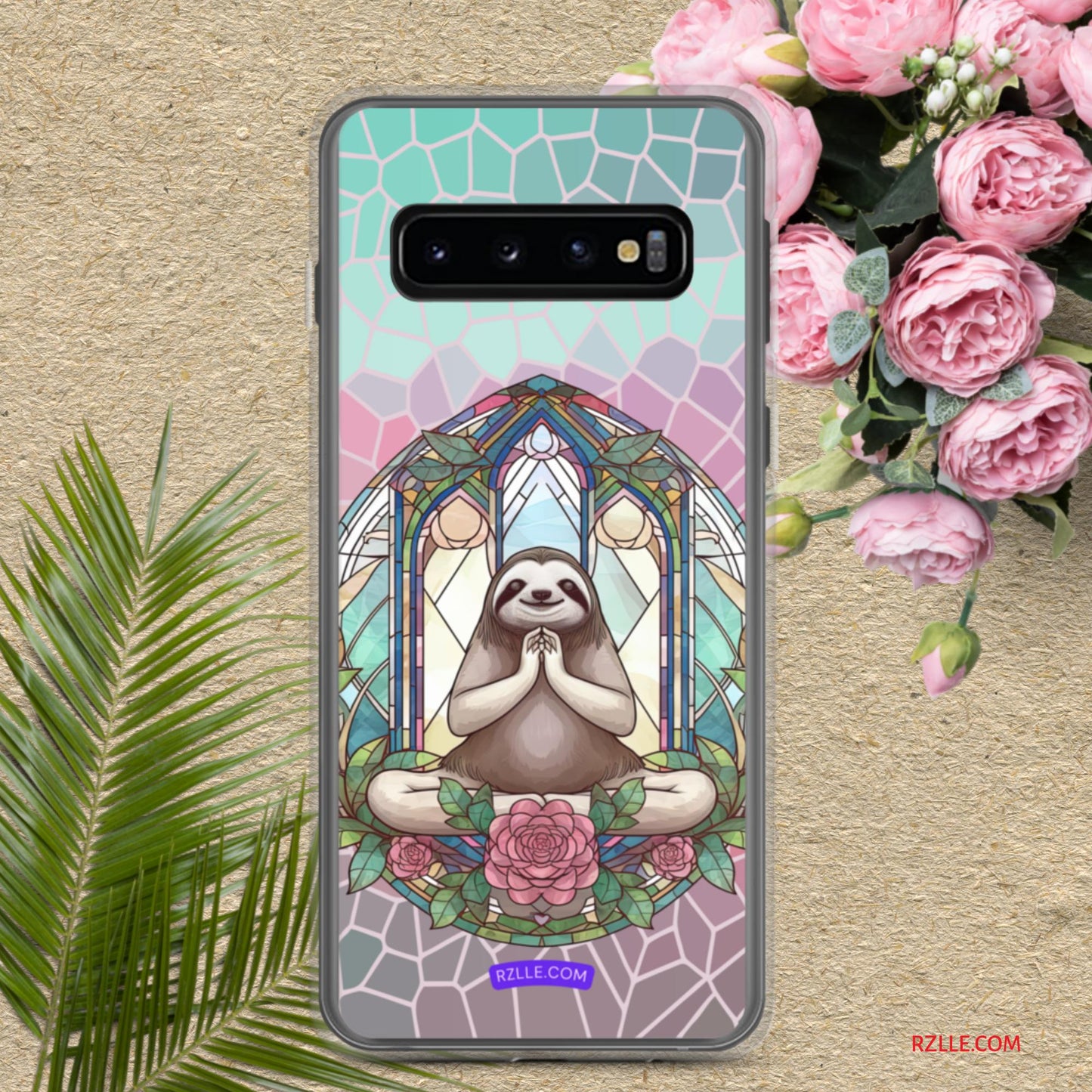 Sloth Stained Glass Samsung® Galaxy Clear Phone Case