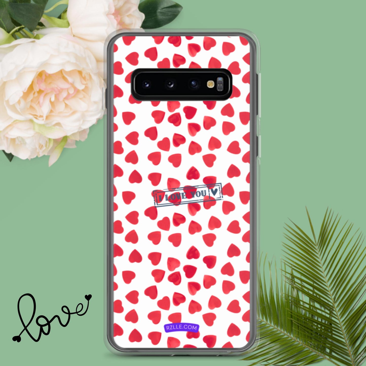 Little Red Hearts Samsung® Galaxy Clear Phone Case