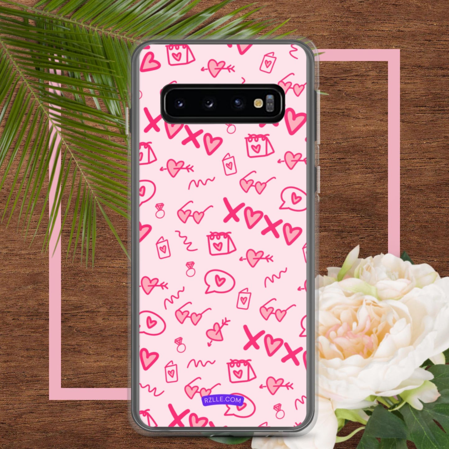 Hearts Doodle Samsung® Galaxy Clear Phone Case