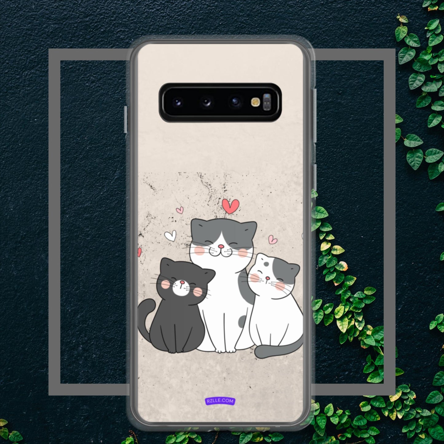 Cute Trio Cats Clear Case for Samsung Galaxy Phones