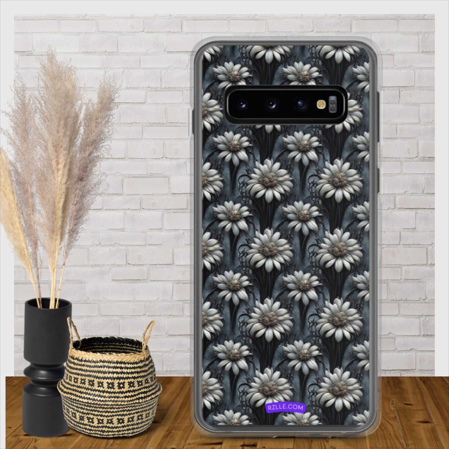 Gothic Flowers Pattern Clear Case for Samsung®