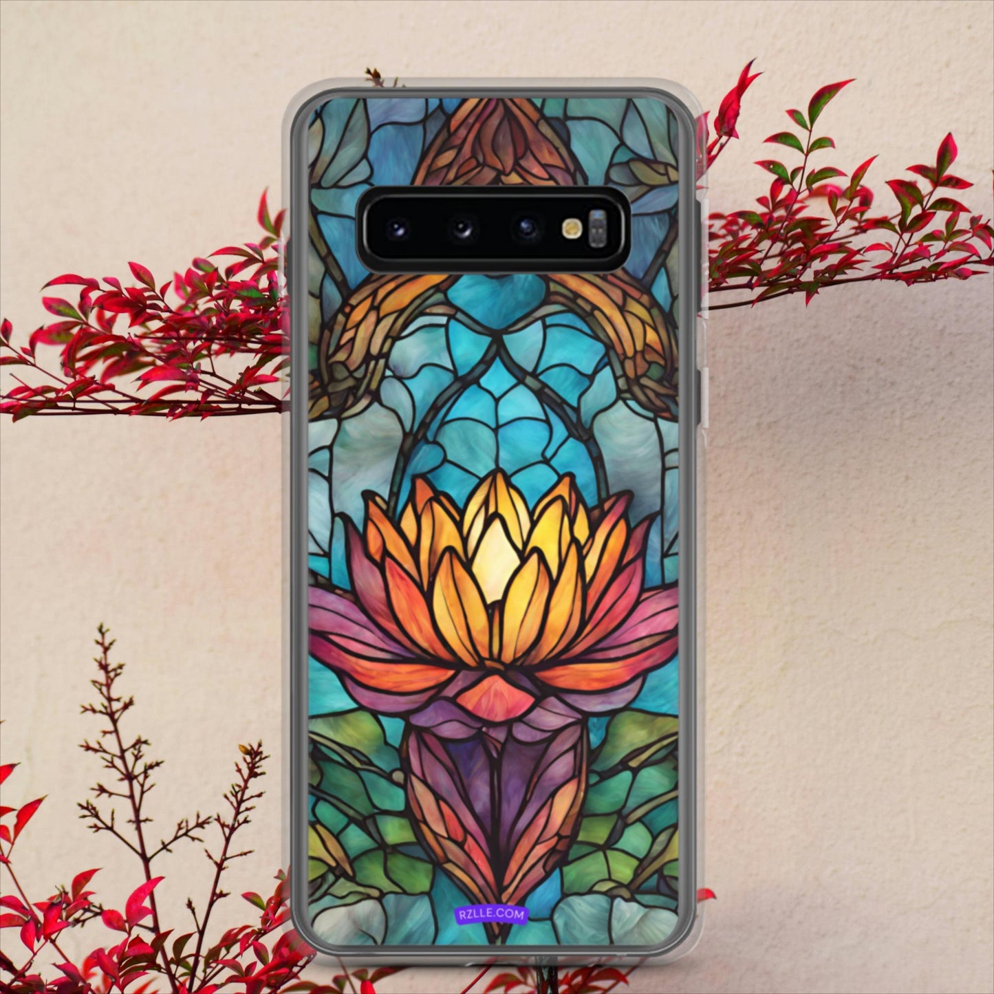 Stained Glass Lotus Flower Clear Case for Samsung®