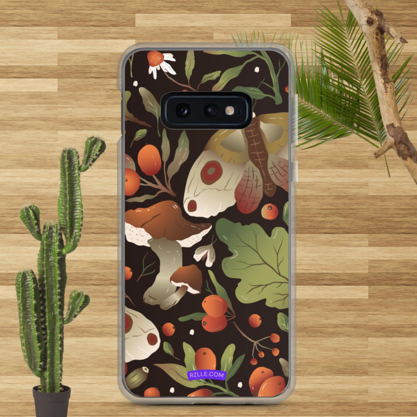 Butterfly & Mushroom Design Samsung® Galaxy Clear Phone Case