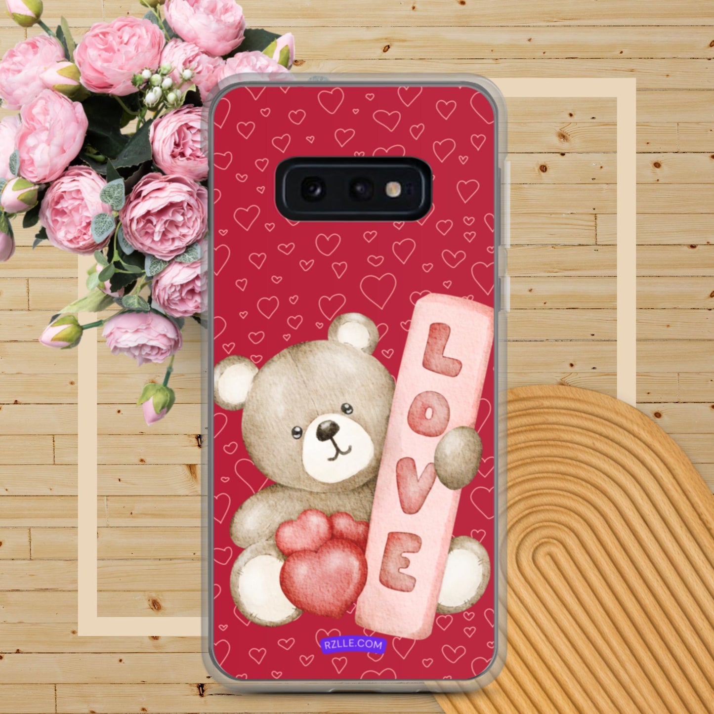 Bear Love & Hearts Samsung® Galaxy Clear Phone Case