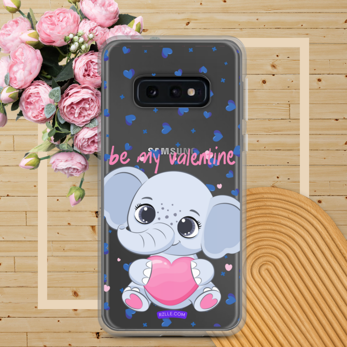 Cute Elephant Be My Valentine Samsung® Galaxy Clear Phone Case