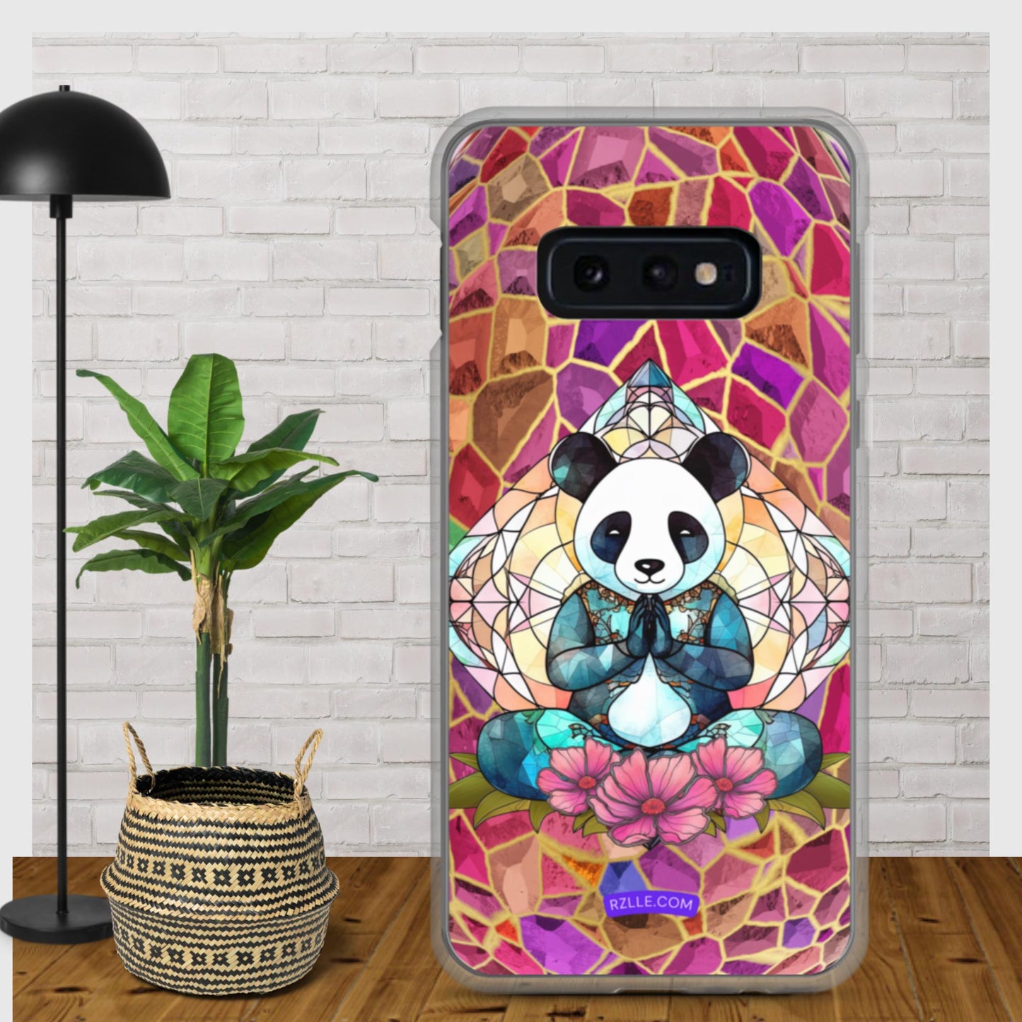 Panda Stained Glass Samsung® Galaxy Clear Phone Case