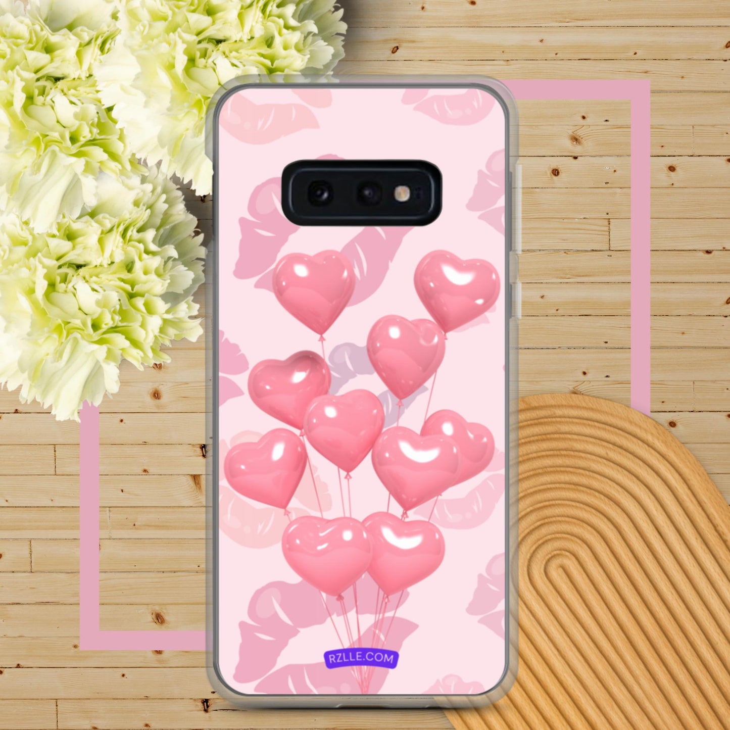 Pink Balloon Hearts Samsung® Galaxy Clear Phone Case