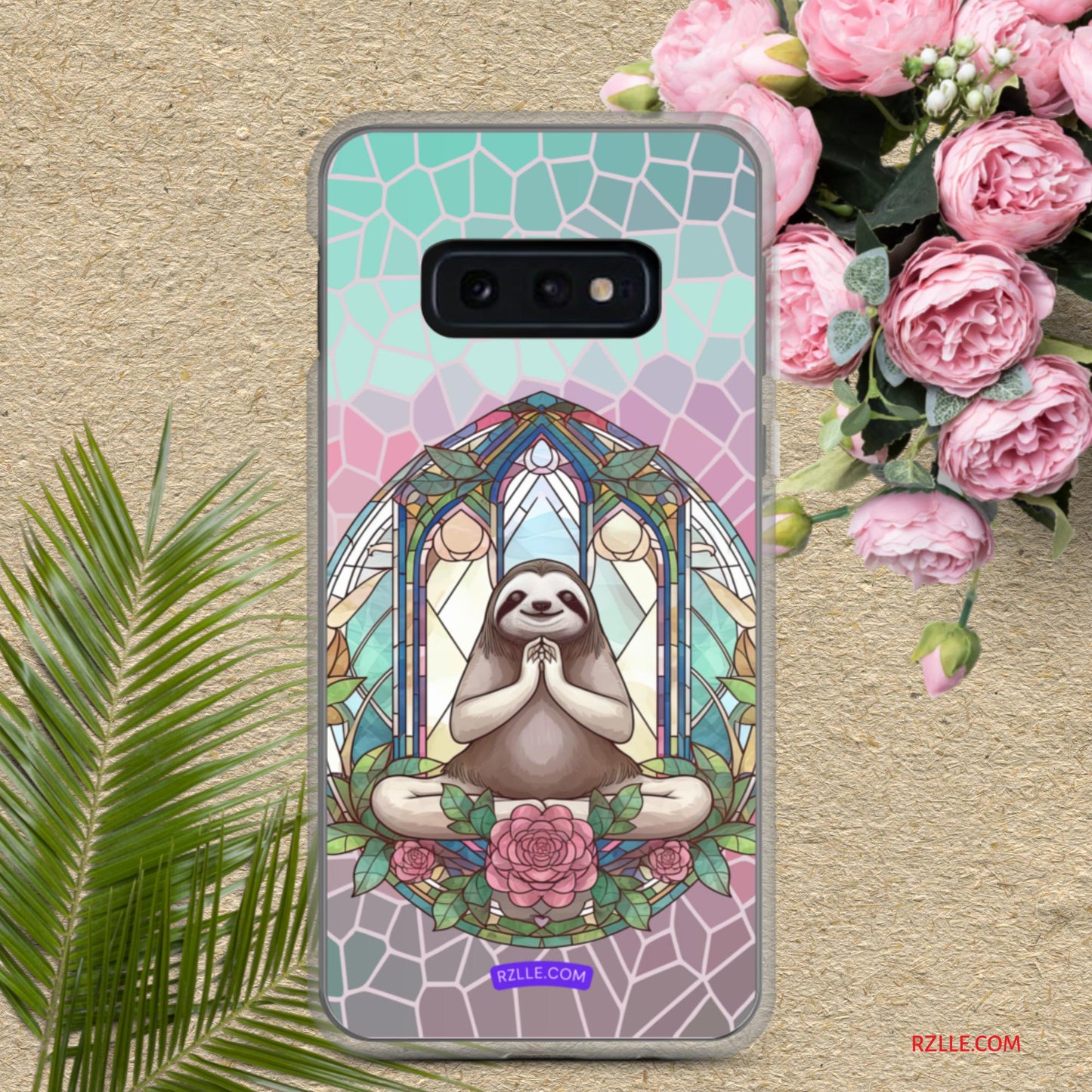 Sloth Stained Glass Samsung® Galaxy Clear Phone Case