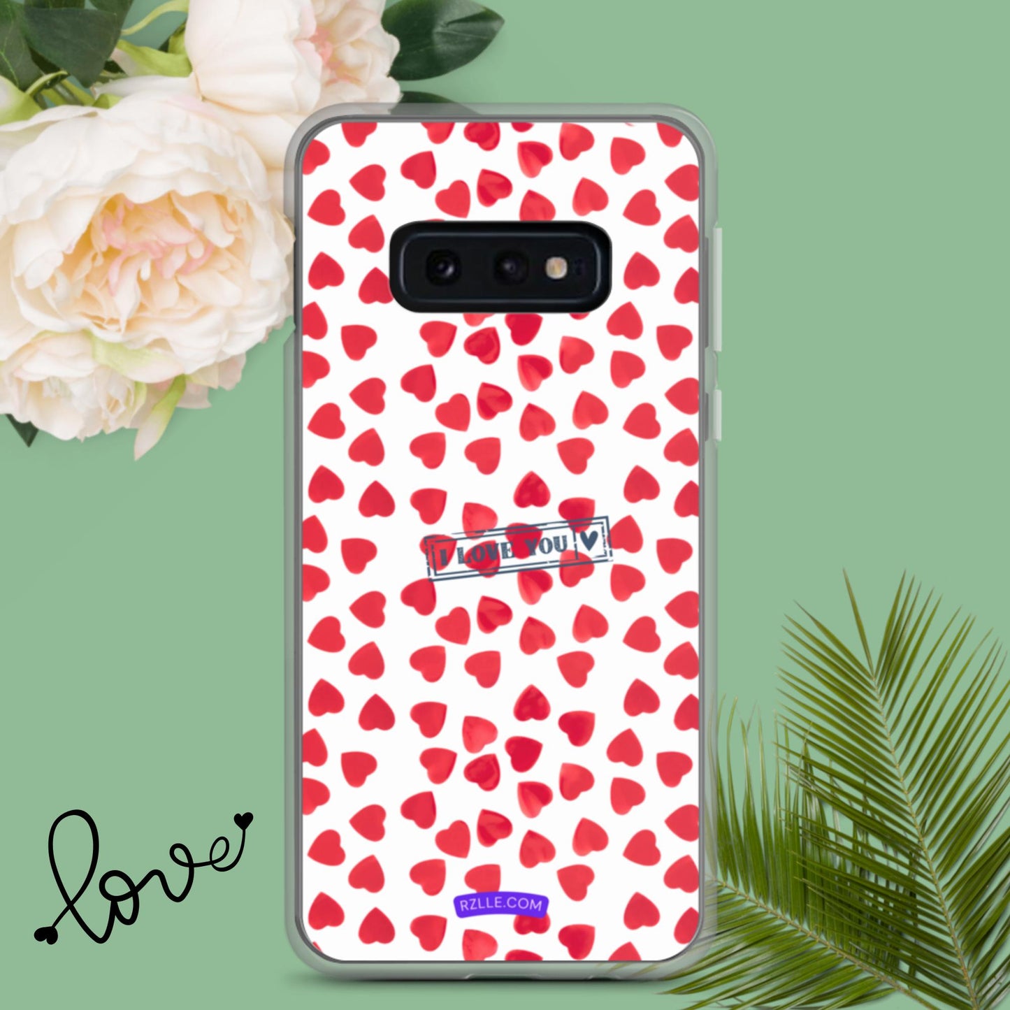 Little Red Hearts Samsung® Galaxy Clear Phone Case