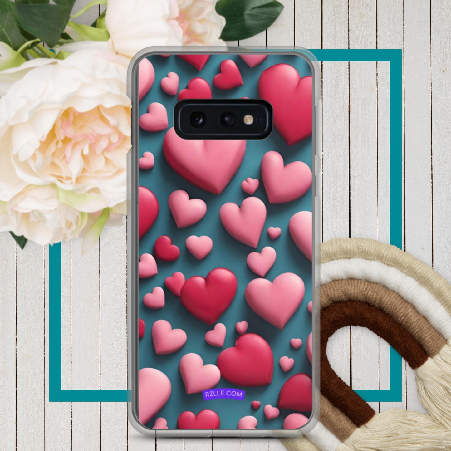 Clay Hearts Samsung® Galaxy Clear Phone Case