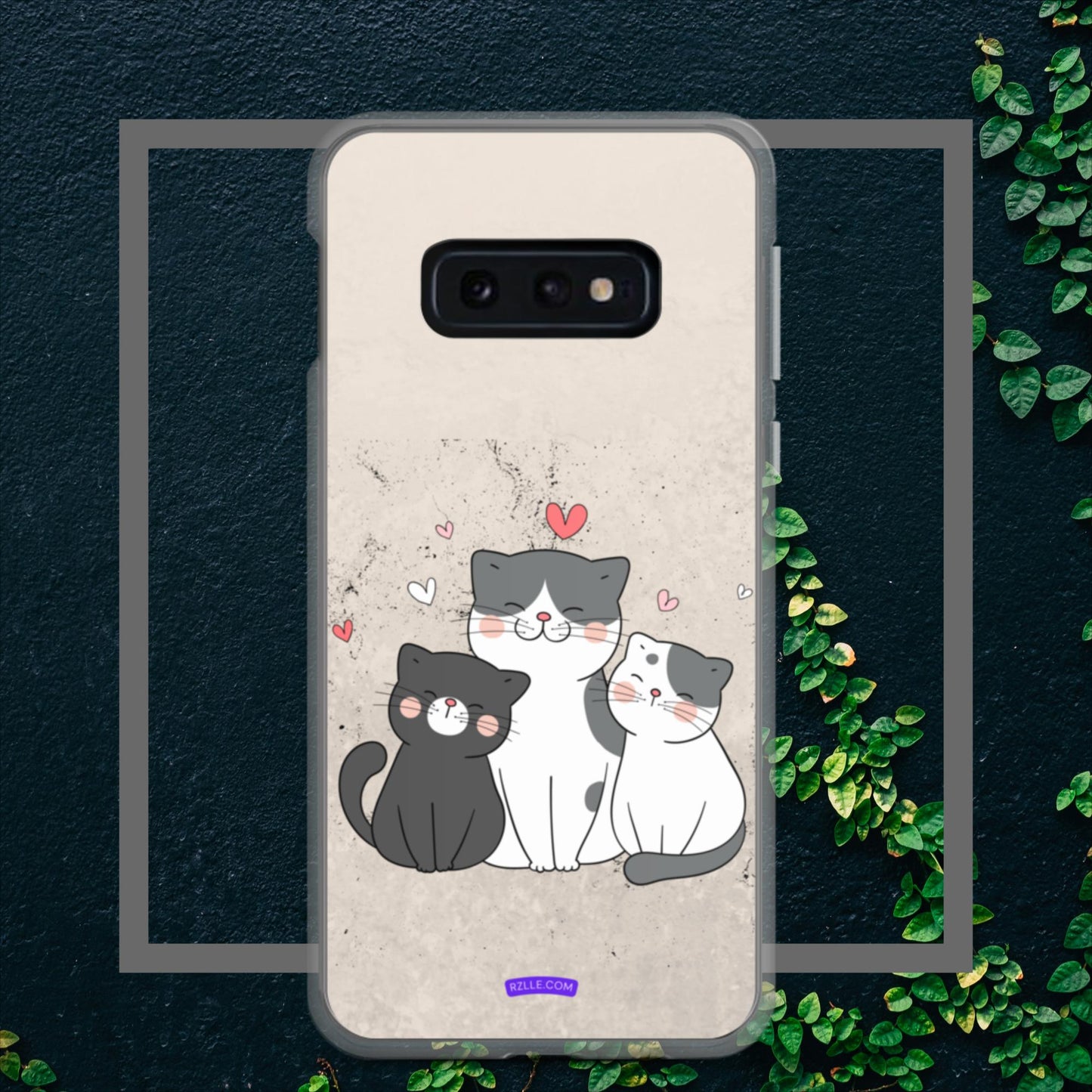 Cute Trio Cats Clear Case for Samsung Galaxy Phones