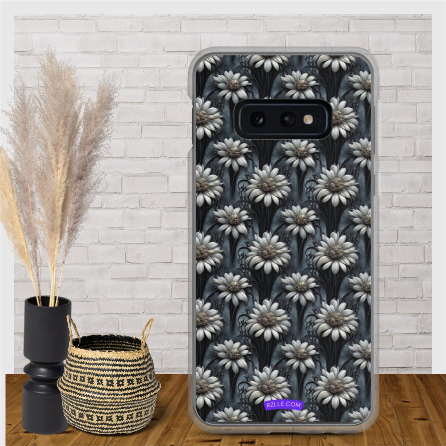 Gothic Flowers Pattern Clear Case for Samsung®