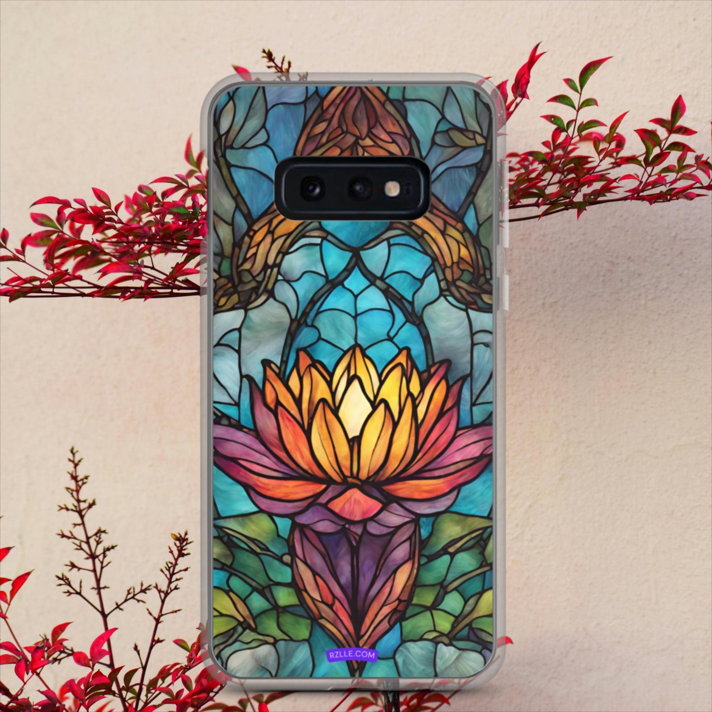 Stained Glass Lotus Flower Clear Case for Samsung®